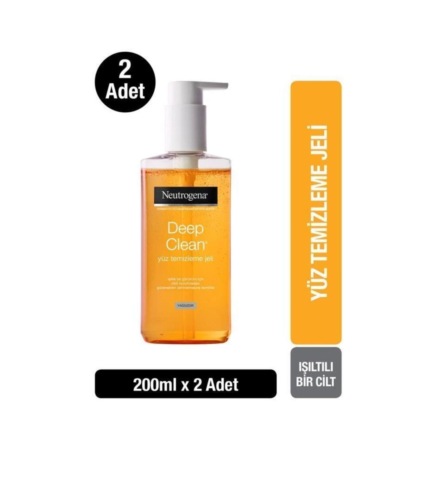 Neutrogena Deep Clean Facial Cleansing Gel 200 ml X2