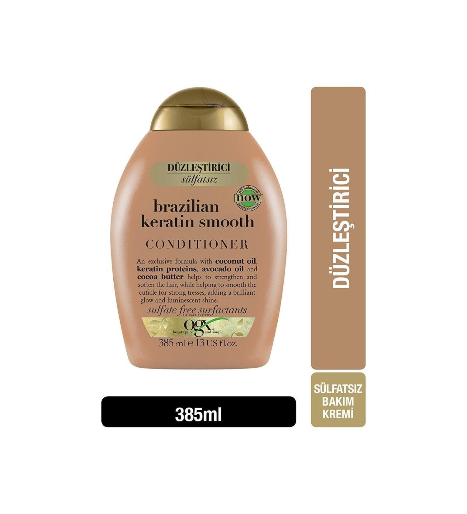 OGX Straightening Brazilian Keratin Smooth Sulfate-Free Hair Care Cream 385 ml