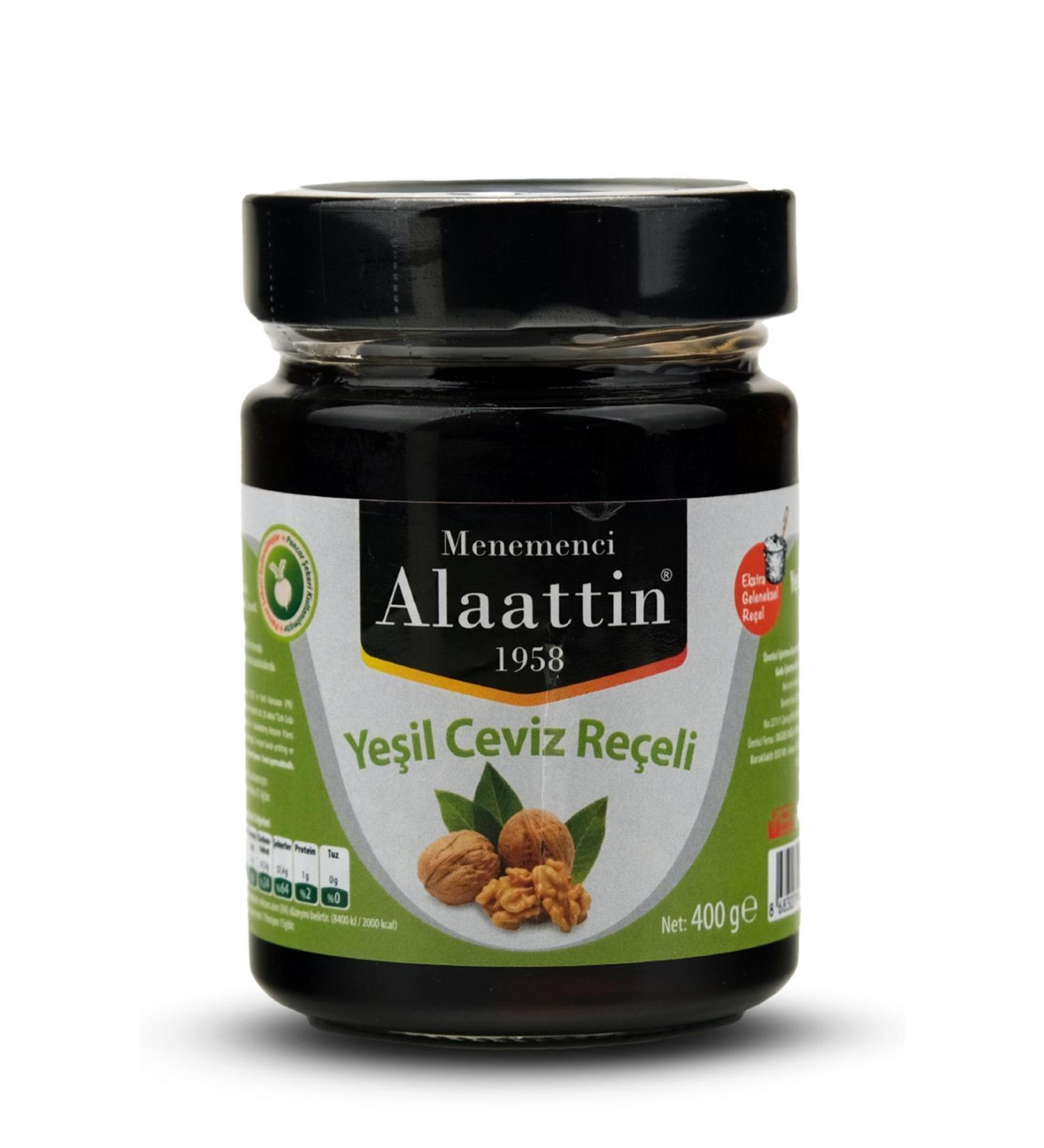 Menemenci Alaattin Green Walnut Jam 400 grams