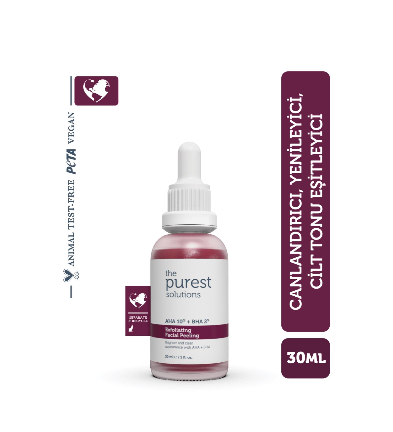 The Purest Solutions Aha & Bha Revitalizing & Skin Tone Equalizing Red Peeling Skin Serum 30 Ml (aha 10% + Bha 2%) - Buy Online on GoSupps.com