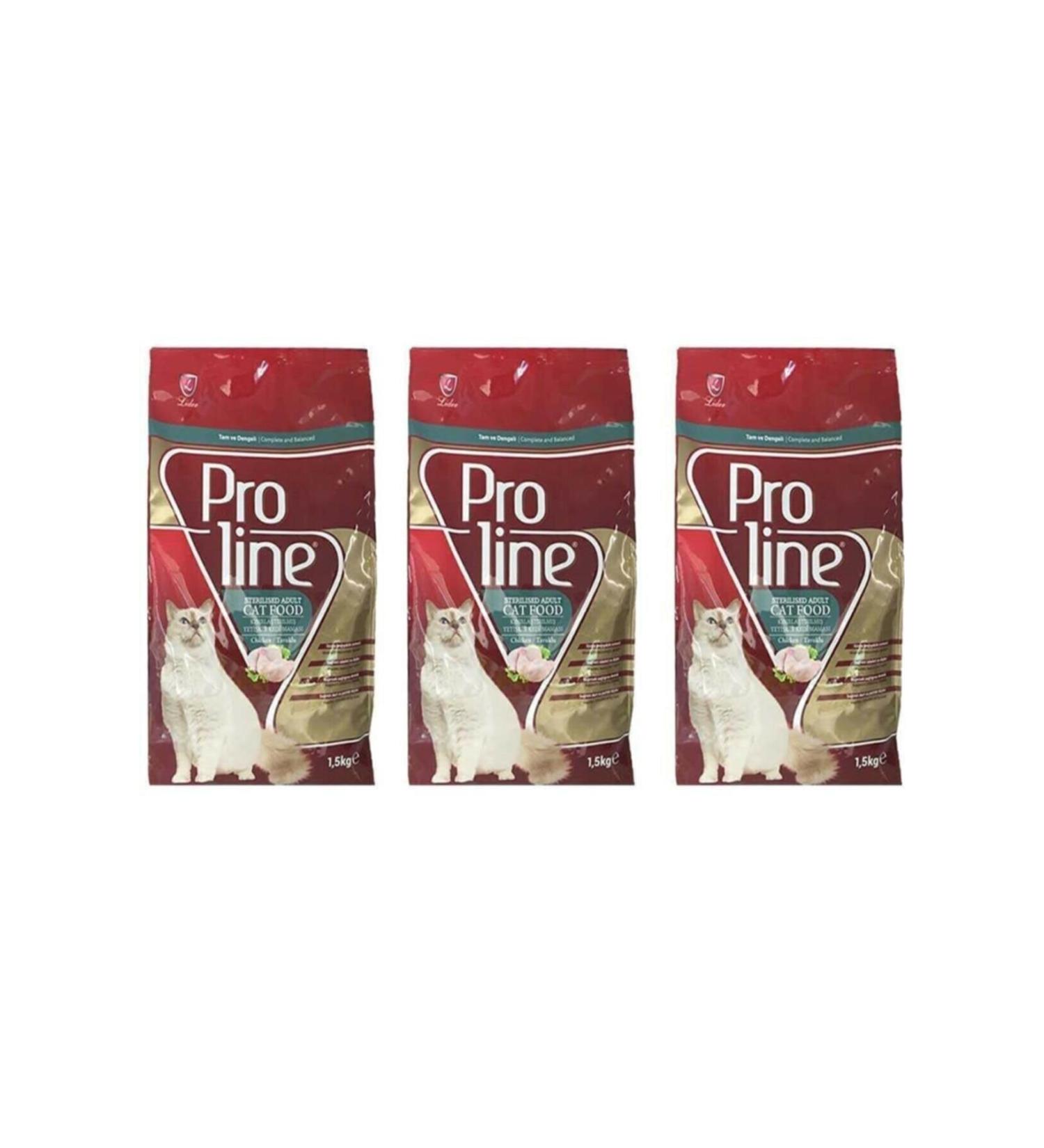 Proline Sterilized Adult Cat Food 1.5 Kg X 3 Pieces