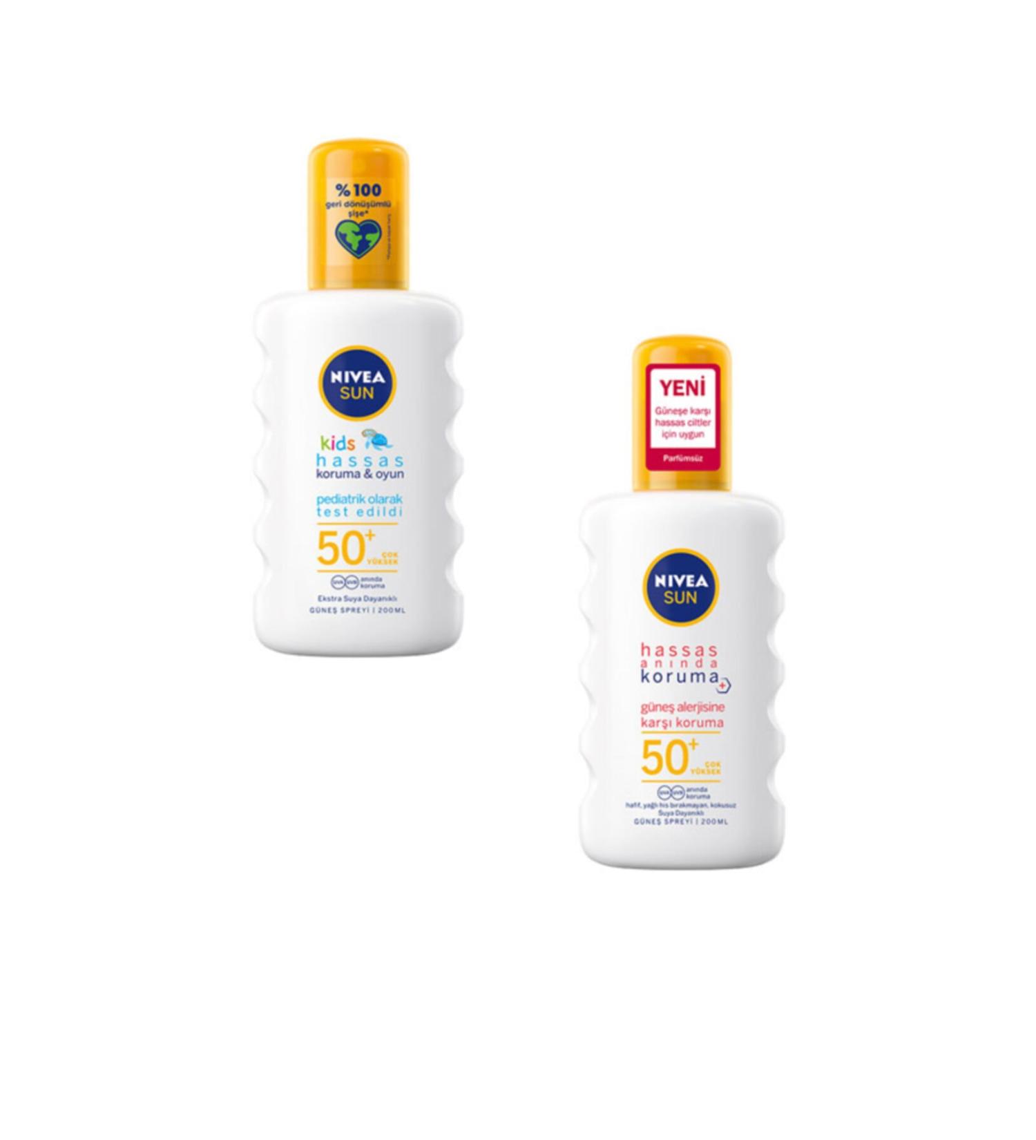 NIVEA Sun Sensitive Instant Protection Spf50+ and Sun Kids Sensitive Spf50 +