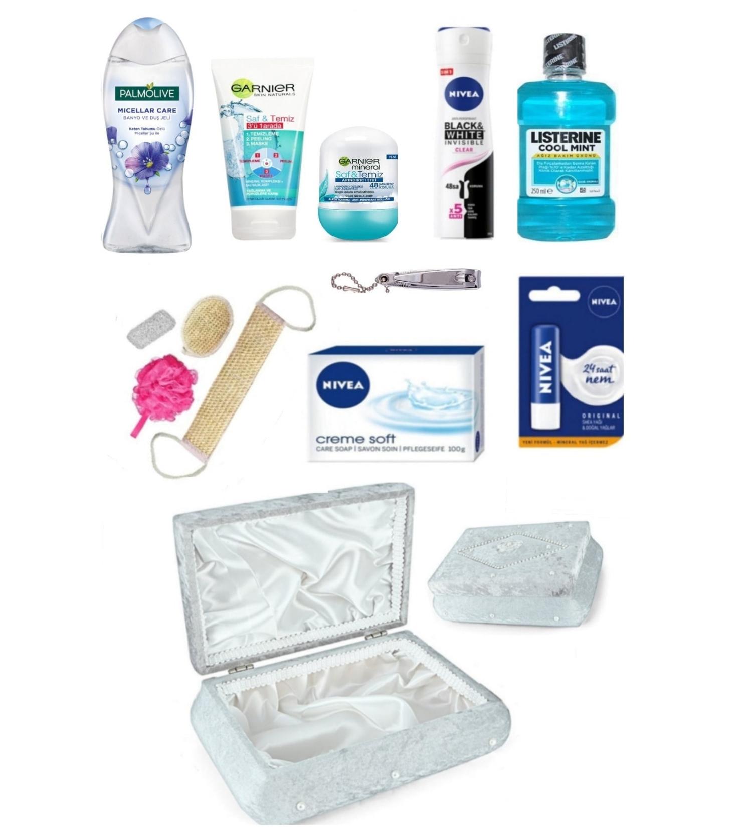 NIVEA Bride Engagement Wedding Chest Bundle Set - Bath Loofah Set