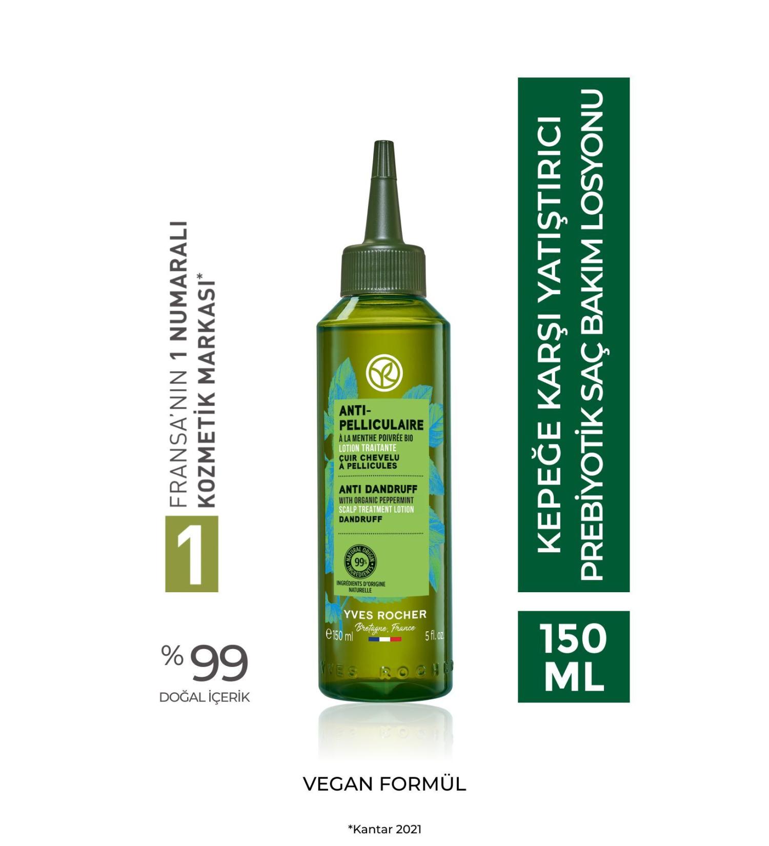 Yves Rocher Anti-Dandruff (Anti-Pelliculaire) Soothing Prebiotic Hair Care Lotion - Vegan-150 Ml - Buy Online on GoSupps.com