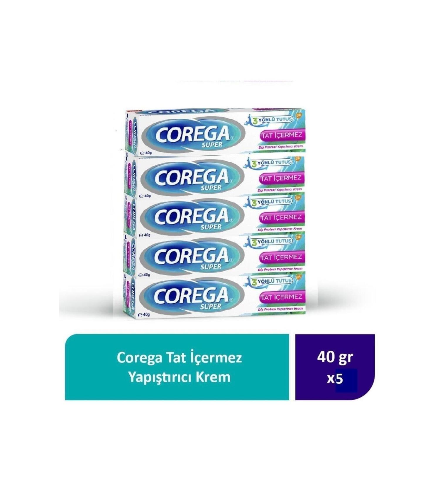 Corega Flavor Free Adhesive Cream 40G x 5 Pieces - Buy Online on GoSupps.com