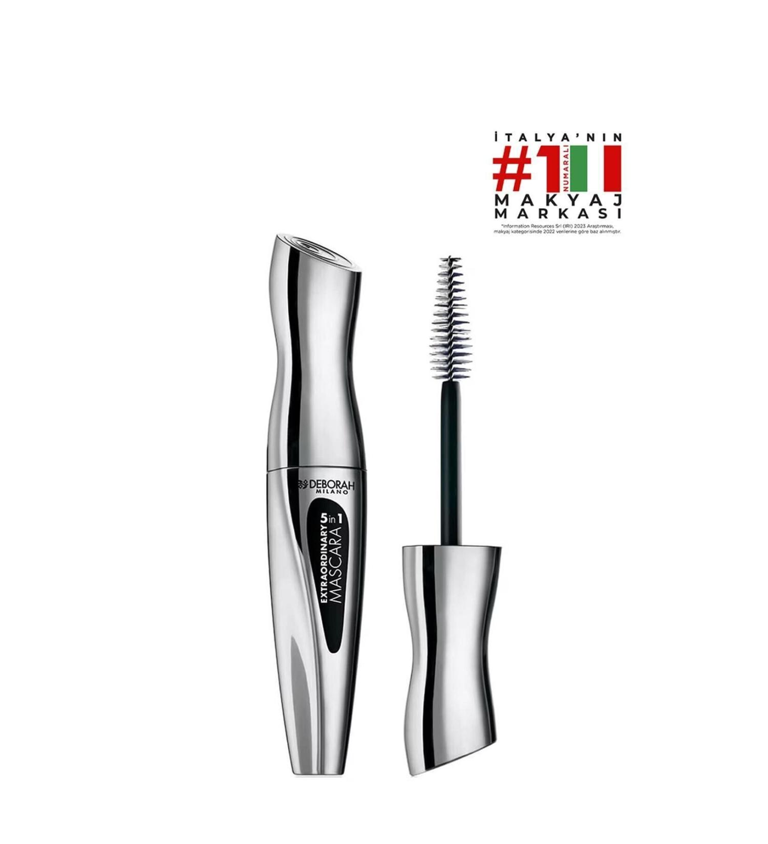 Deborah Milano Extraordinary 5 in 1 Black Mascara