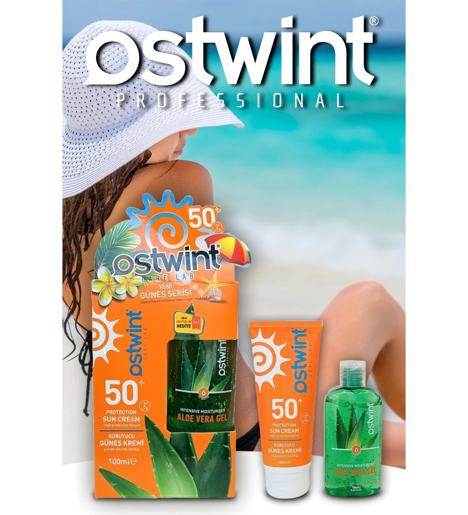 Ostwint Spf 50 Sun Cream 100 ml Vitamin E Aloe Vera Gel 100 ml Gift - Buy Online on GoSupps.com