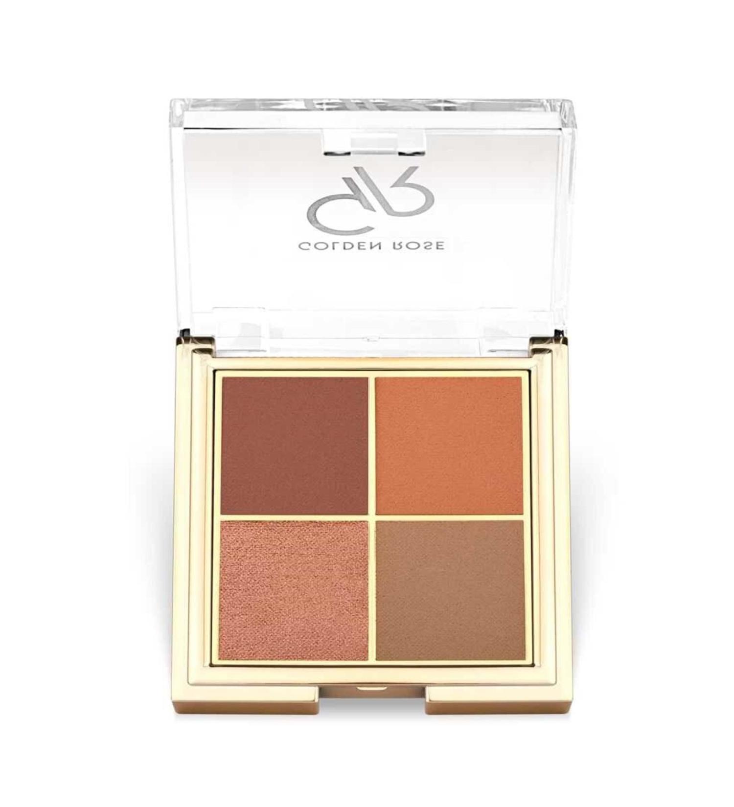 Golden Rose Quattro Eyeshadow Palette 05 Red Brick
