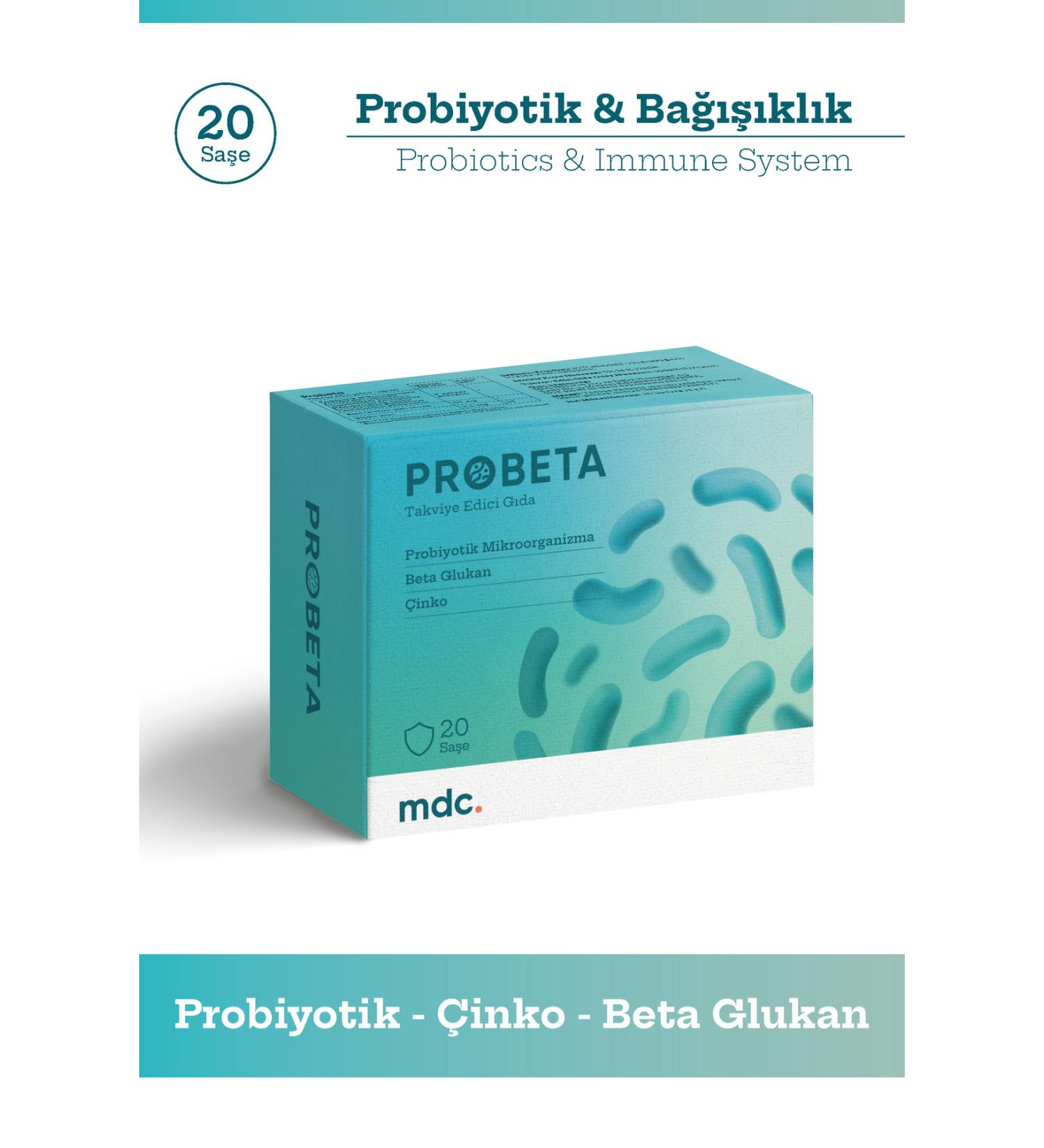 MDC Probeta 20 Sachets (BETA GLUCAN ZINC PROBIOTIC MICROORGANISMS) - Buy Online on GoSupps.com