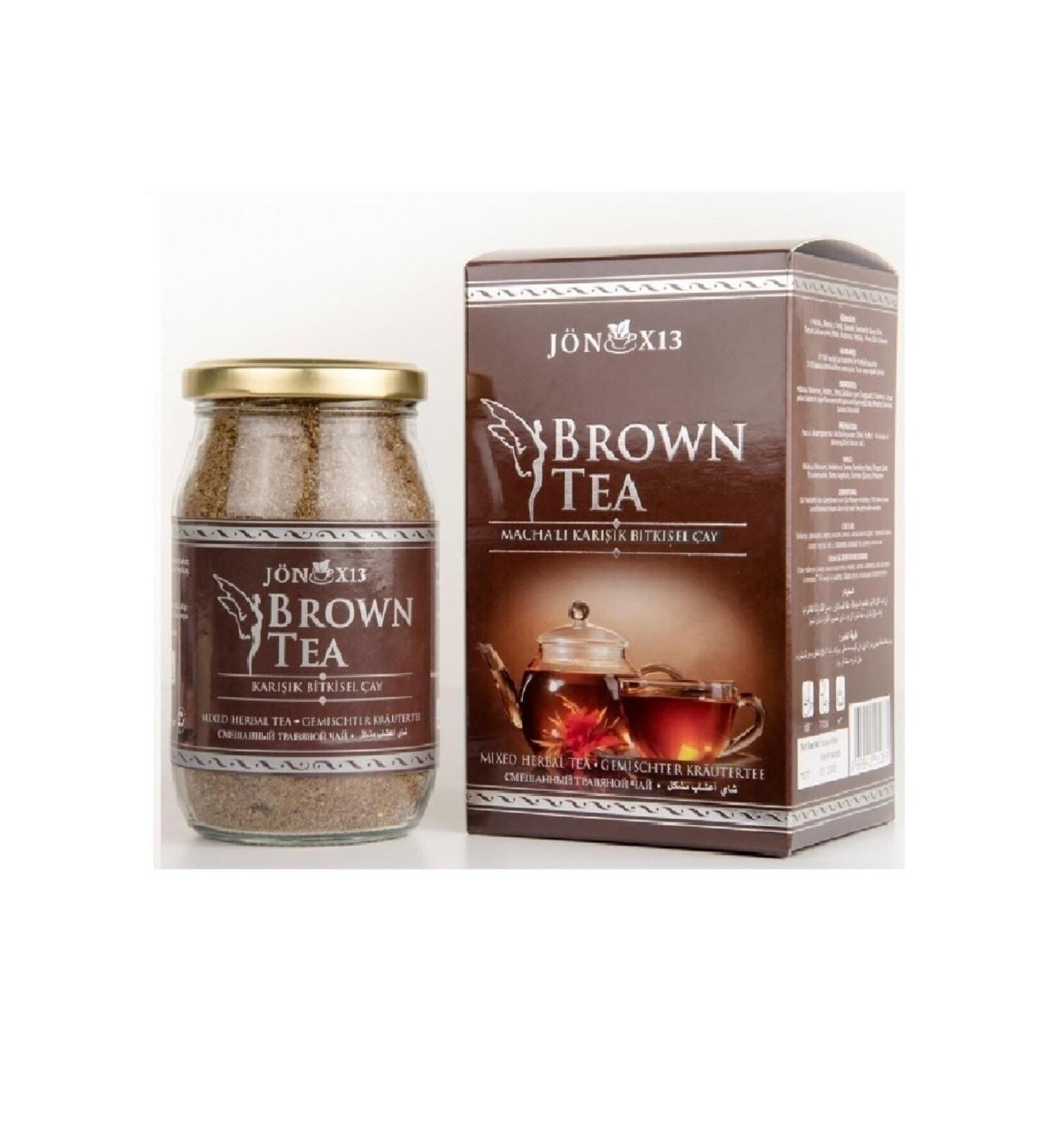 j nx13 Brown Brown Tea Macha Mixed Herbal Tea 300 gr 45 Days Browntea Herbal Tea - Buy Online on GoSupps.com
