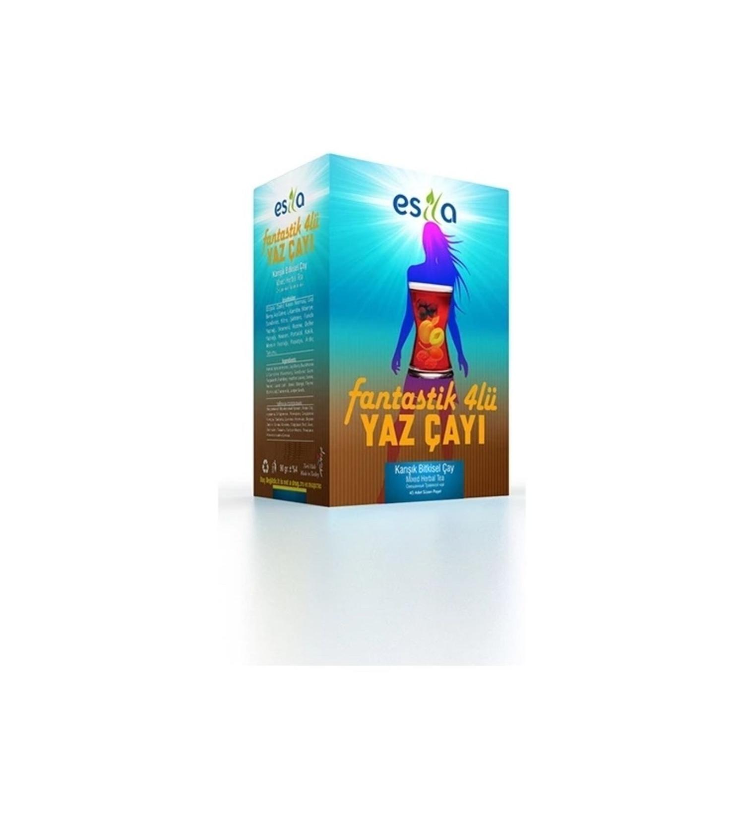 ES LA Fantastic Four 4-Pack Summer Tea 45-Pack Filtering Tea Bag 1 Pack Tea Hac o lu Baharat