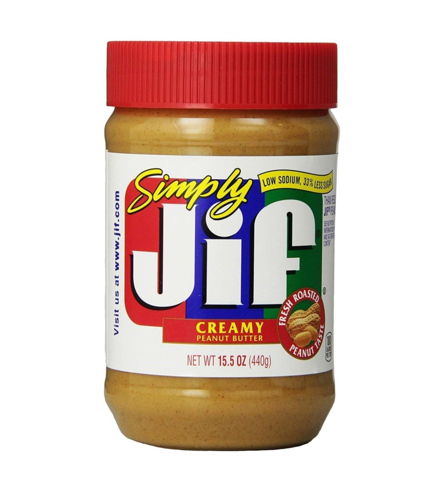 Jif Simply Creamy Peanut Butter Unsweetened 440gr