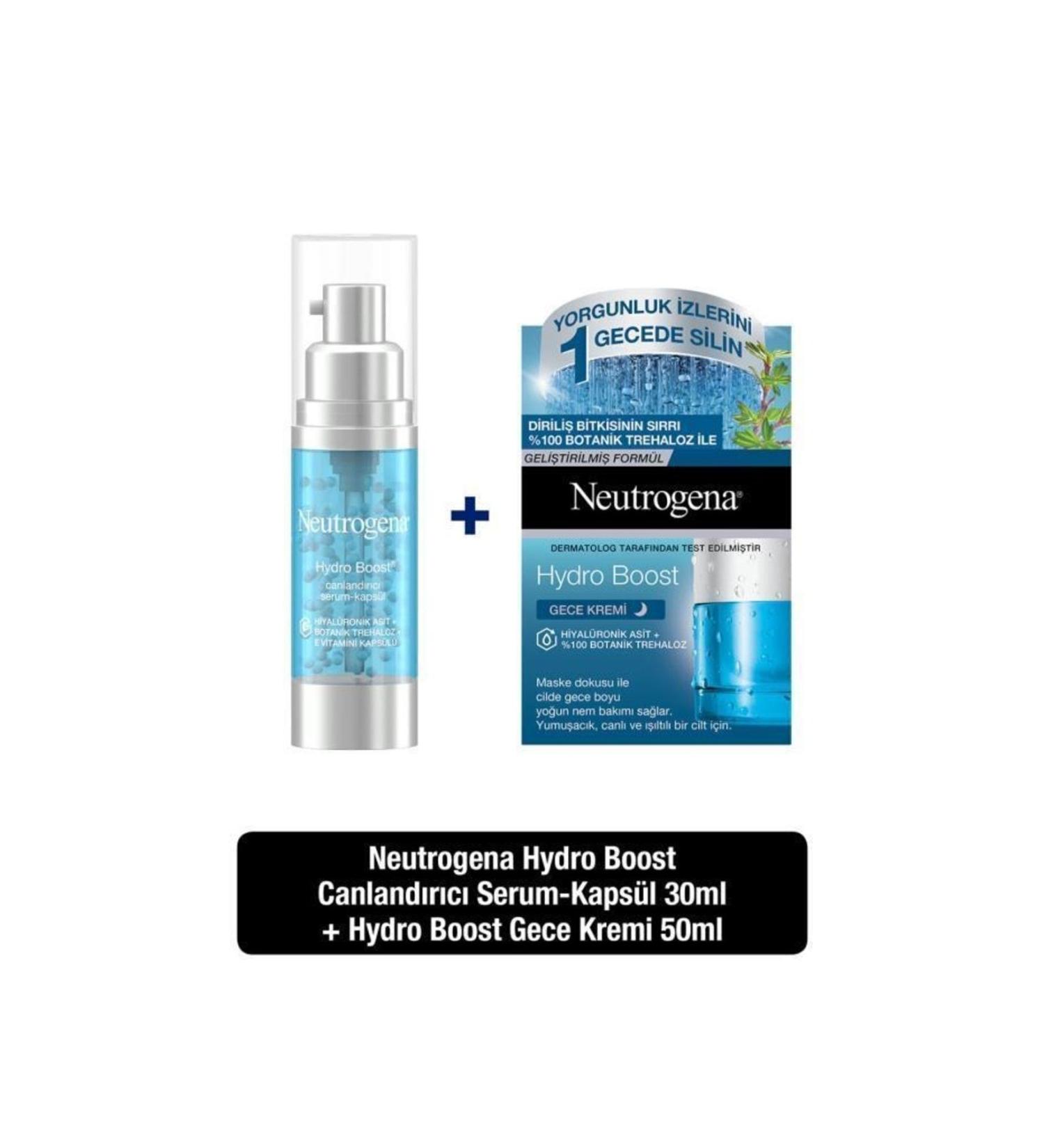 Neutrogena Hydro Boost Revitalizing Serum-Capsules 30 ml + Neutrogena Hydro Boost Night Cream 50 ml