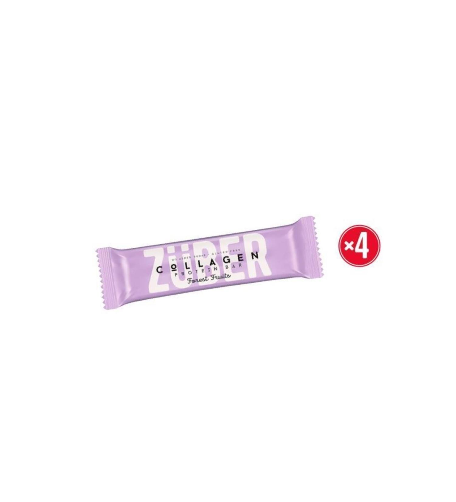 Z ber Collagen Protein Bar Forest Fruit 35g X 4 Pieces - Buy Online on GoSupps.com