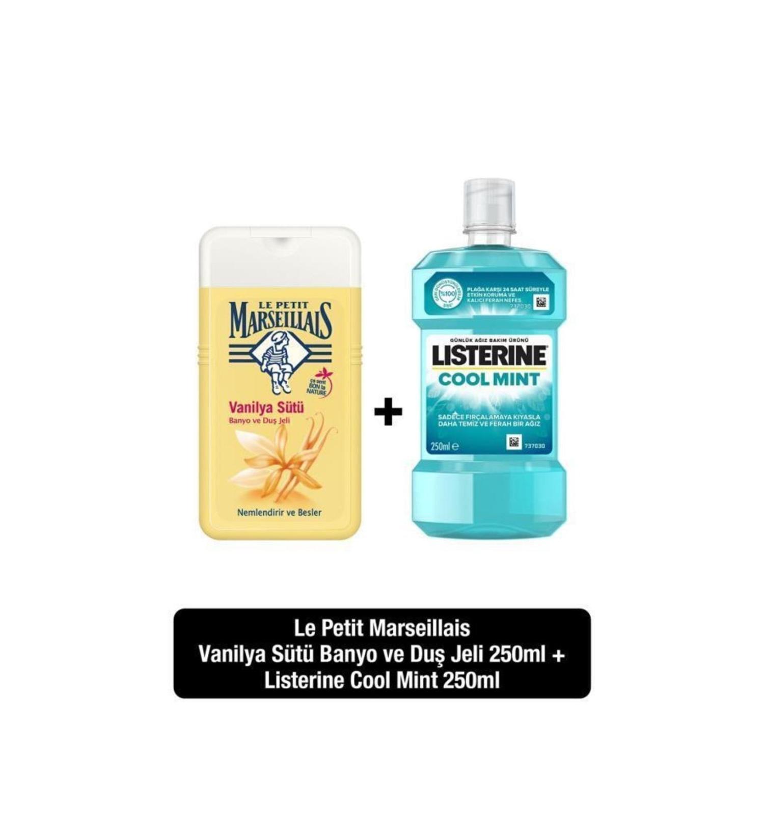 Le Petit Marseillais Vanilla Milk Shower Gel 250 ml Listerine Cool Mint 250 ml