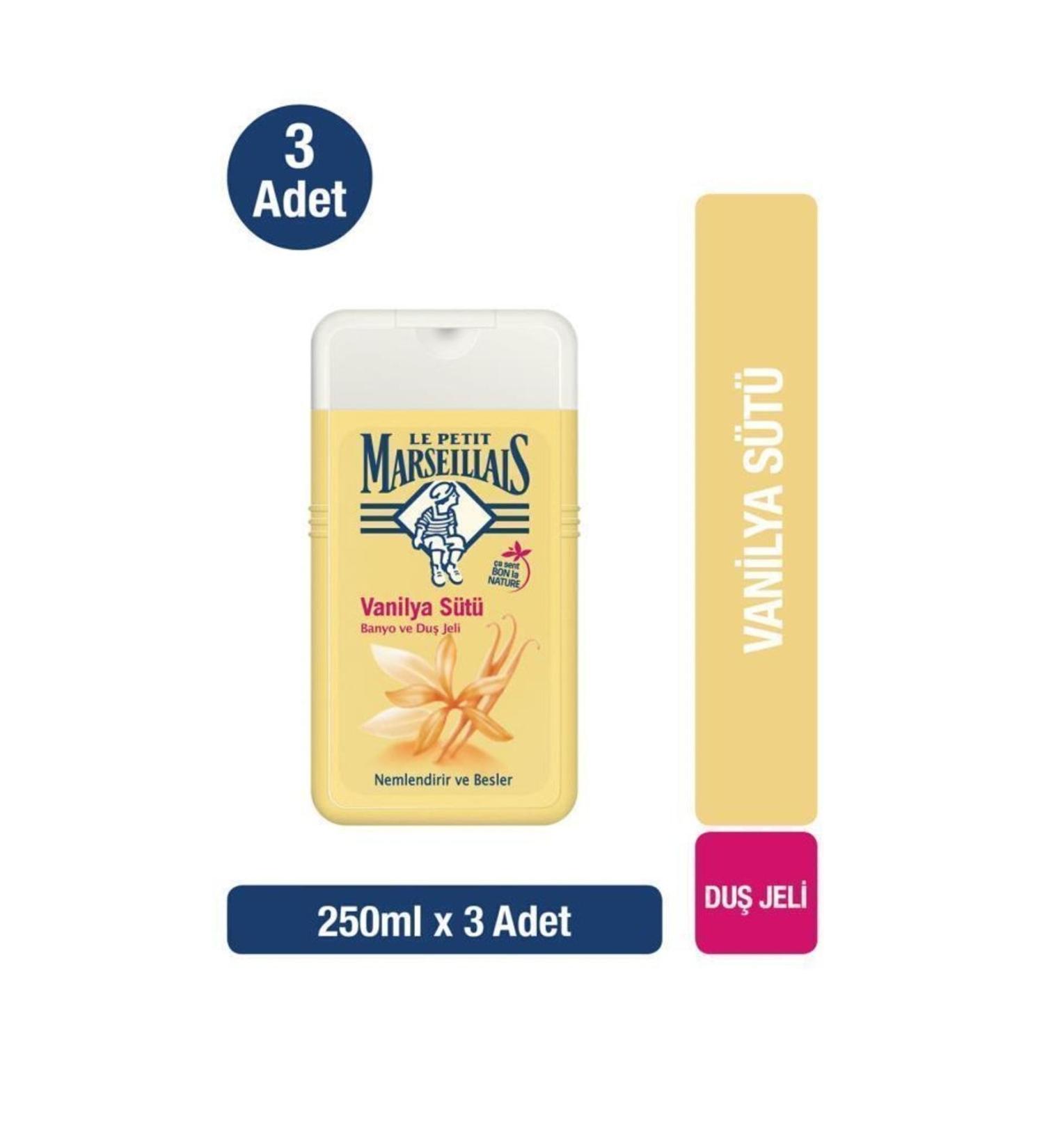 Le Petit Marseillais Vanilla Milk Shower Gel 250 ml X 3 Pcs