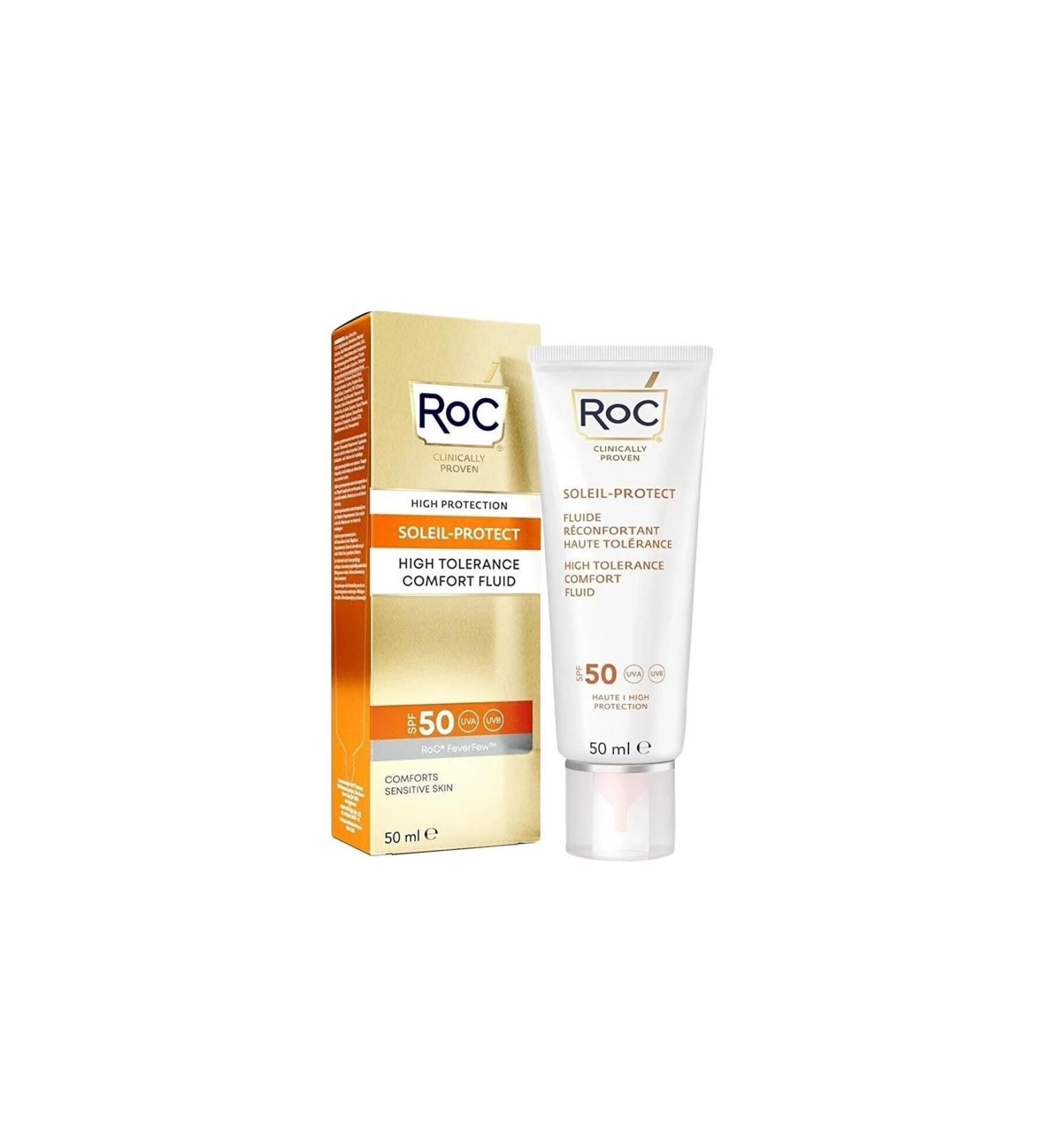 Roc Spf50 Soothing Sun Cream for Sensitive Skin Against Uva and UVB Rays 50ml