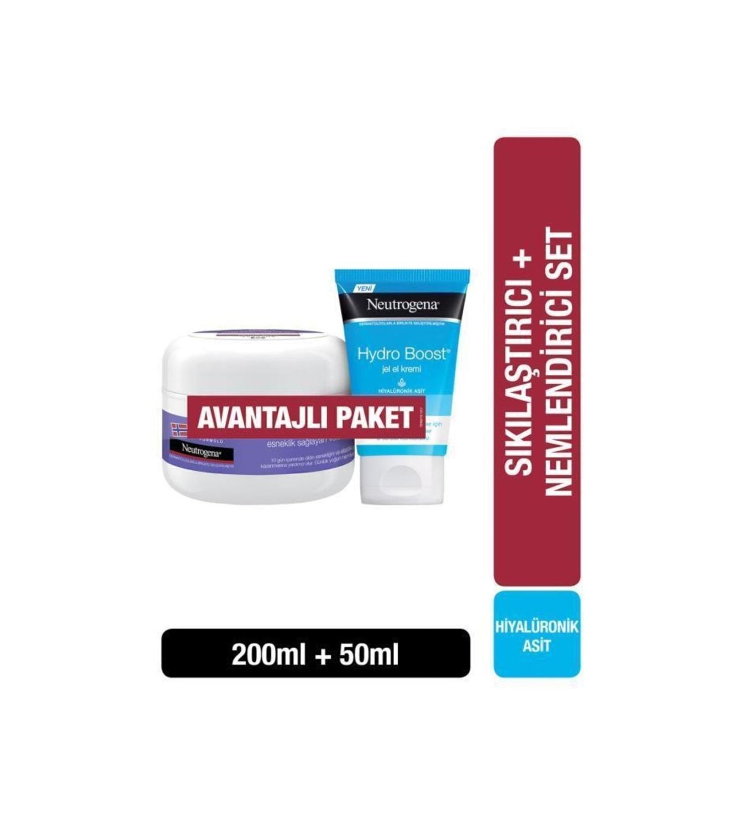 Neutrogena Visibly Renew Jar Cream 200 ml + Hydro Boost Hand Cream 50 ml - Buy Online on GoSupps.com