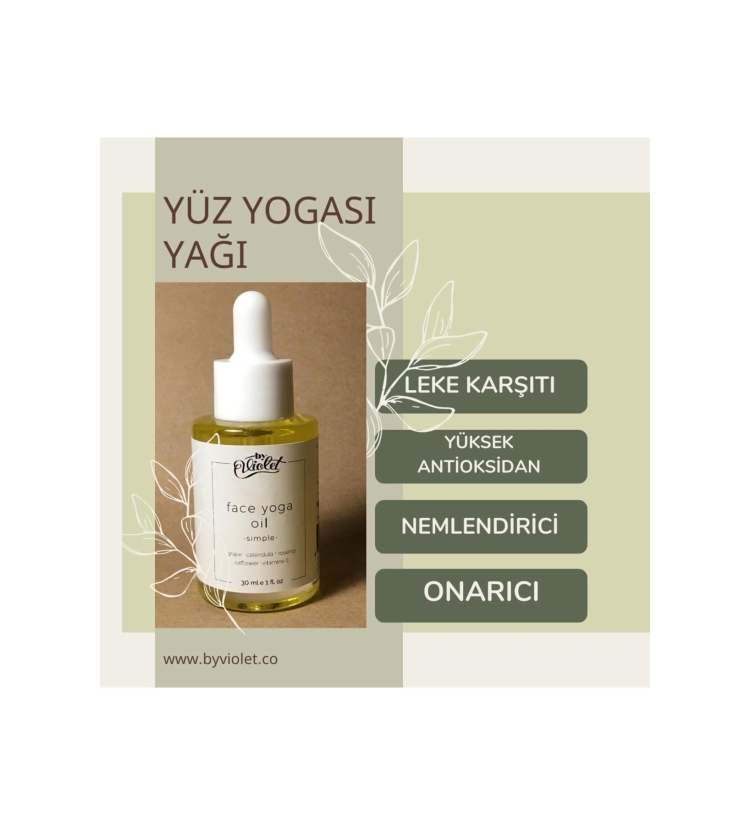 by violet Face Yoga Oil- Simple Face Yoga Oil 30 ml Revitalizing Firming Anti-Aging Effective Face Serum - Buy Online on GoSupps.com