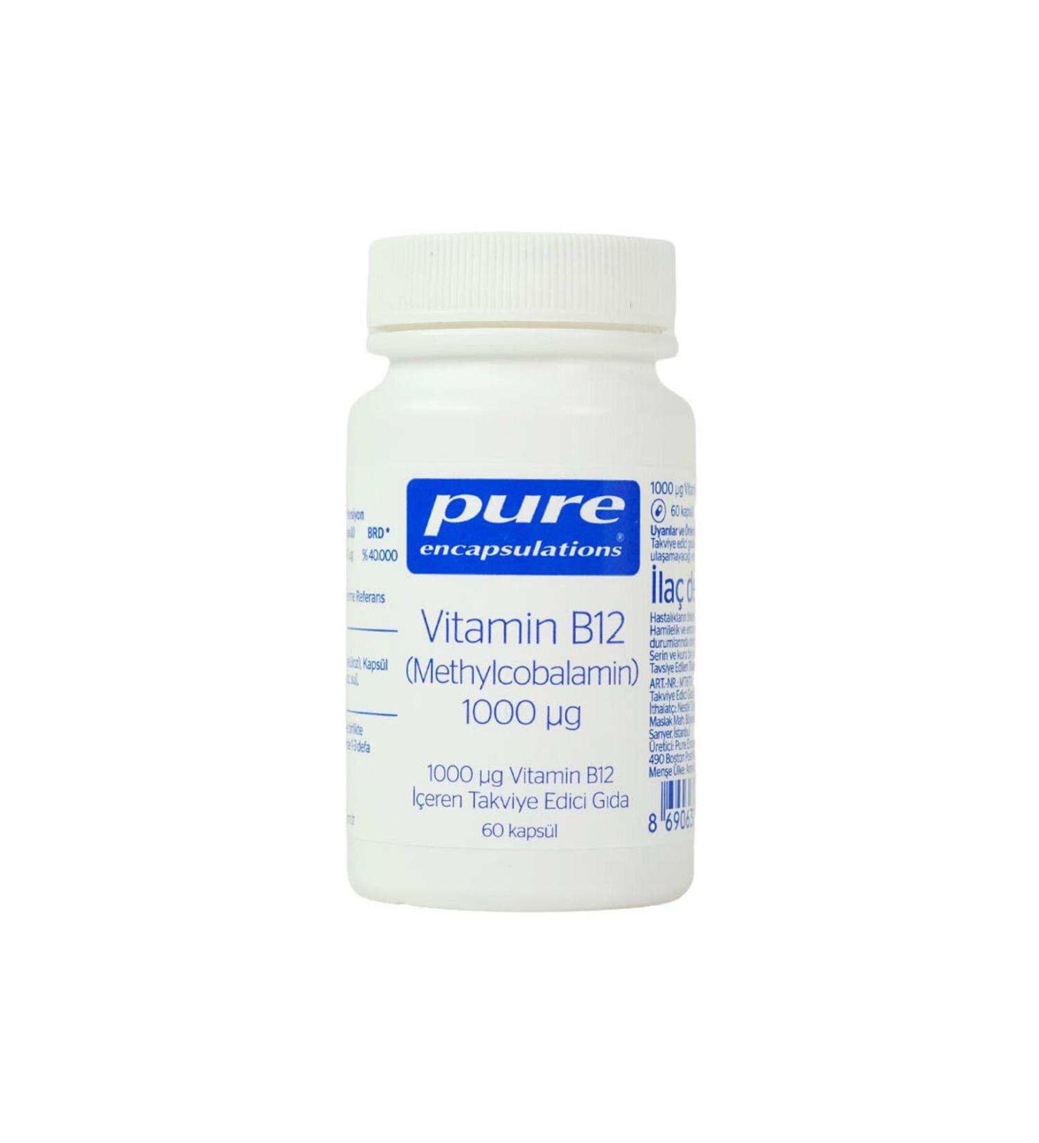 Pure Encapsulations Vitamin B12 1000 Mcg 60 Capsules - Buy Online on GoSupps.com