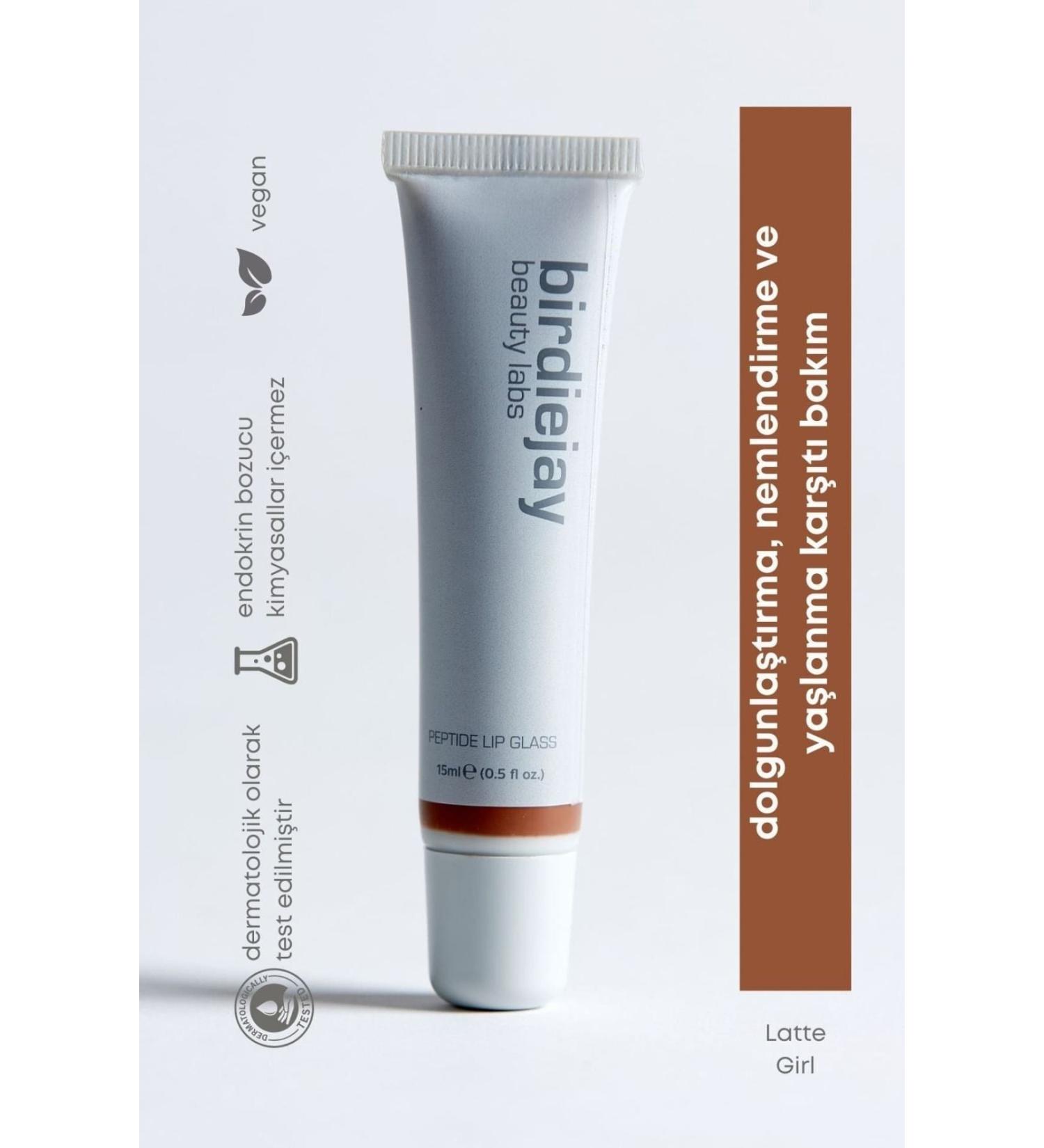 Birdiejay Peptide Lip Balm | Shine Moisturizer Lip Care 15 ml | Light Brown - Buy Online on GoSupps.com