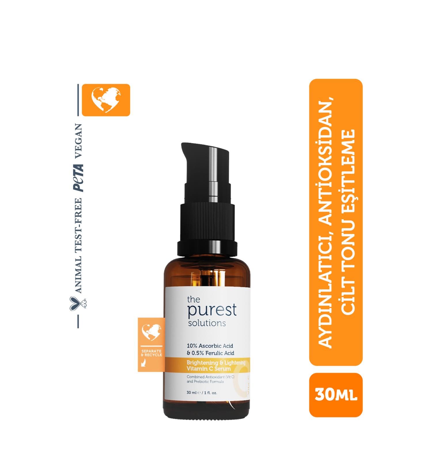The Purest Solutions C Vit Brightening and Tone Equalizing Care Serum 30 ml Ascorbic Acid & Ferulic Acid 0.5%