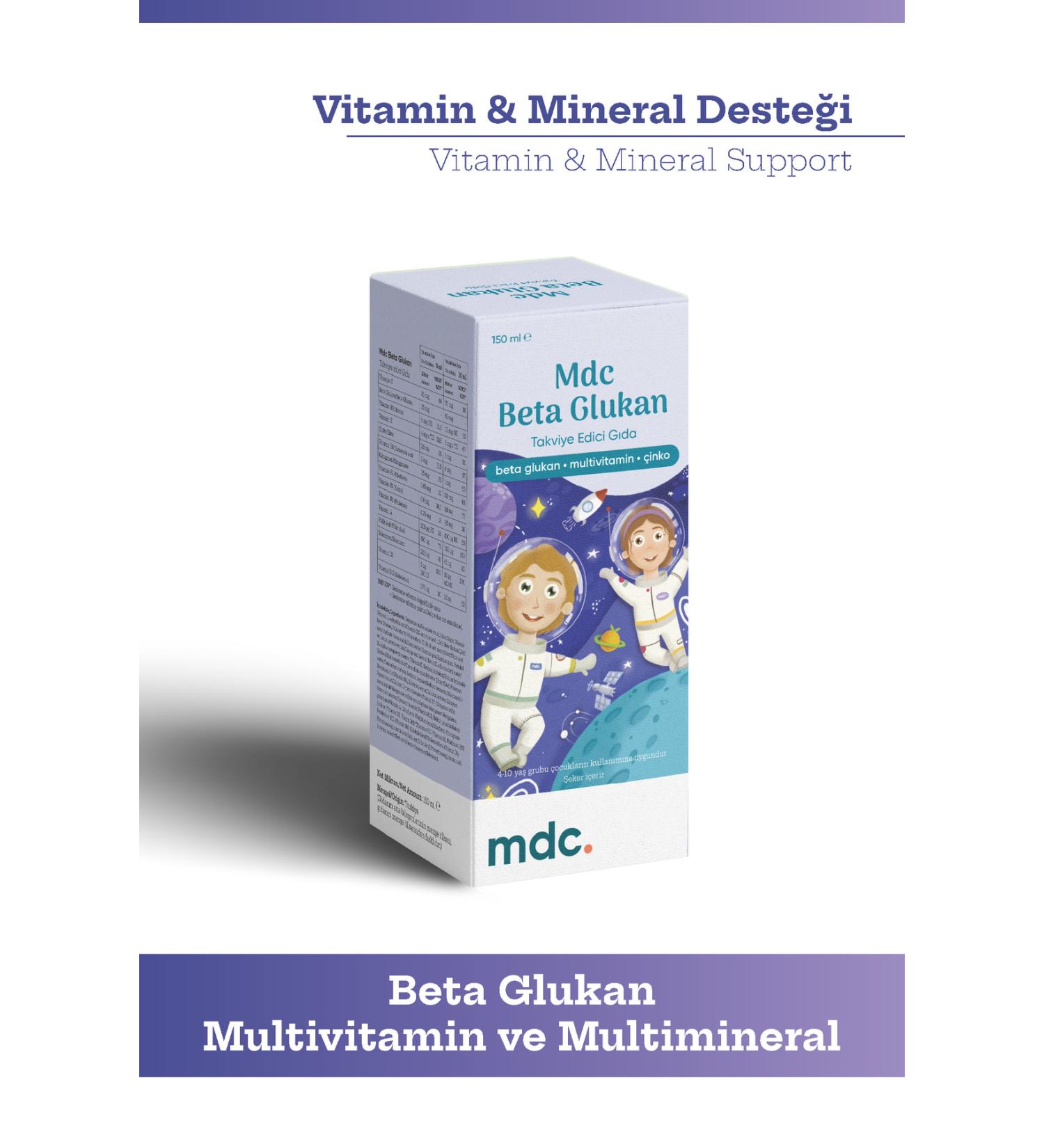 MDC Beta Glucan Syrup 150 ml (BETA GLUCAN MULTIVITAMIN) - Buy Online on GoSupps.com
