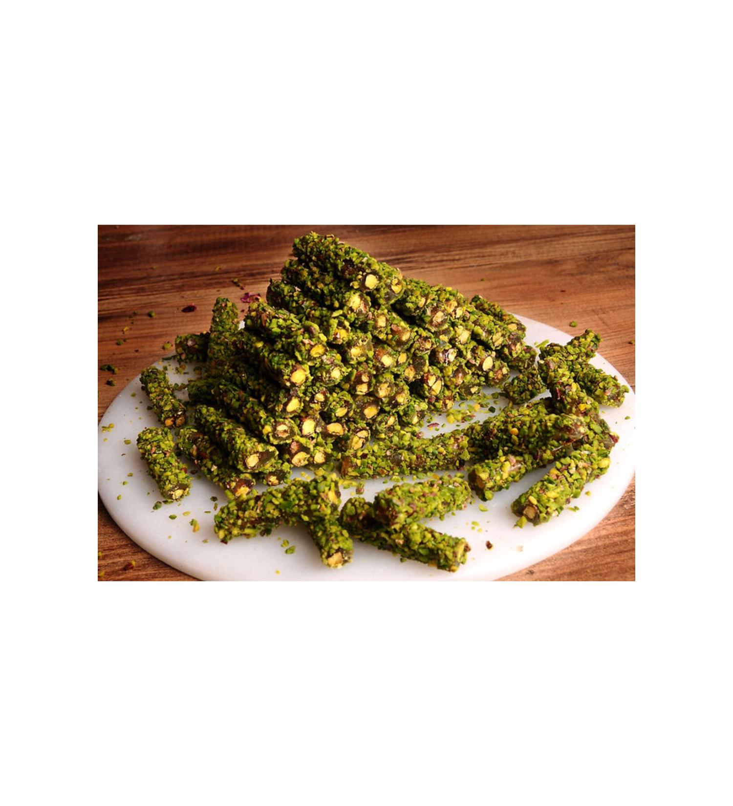 LokArt Rice Pistachio Finger Turkish Delight | 500 Gr