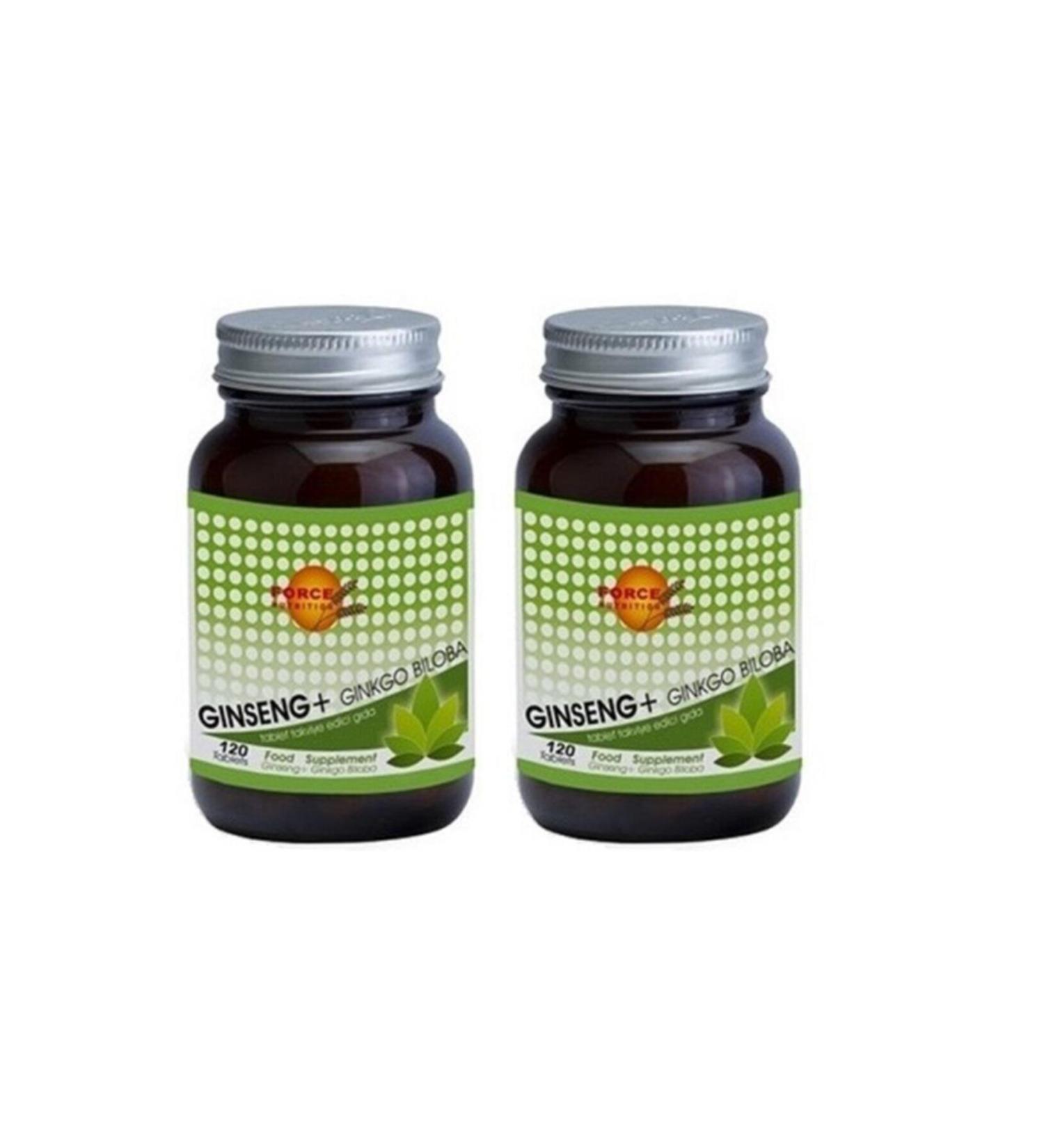 Force Nutrition Ginseng Ginkgo Biloba 120 Tablets 2 Boxes