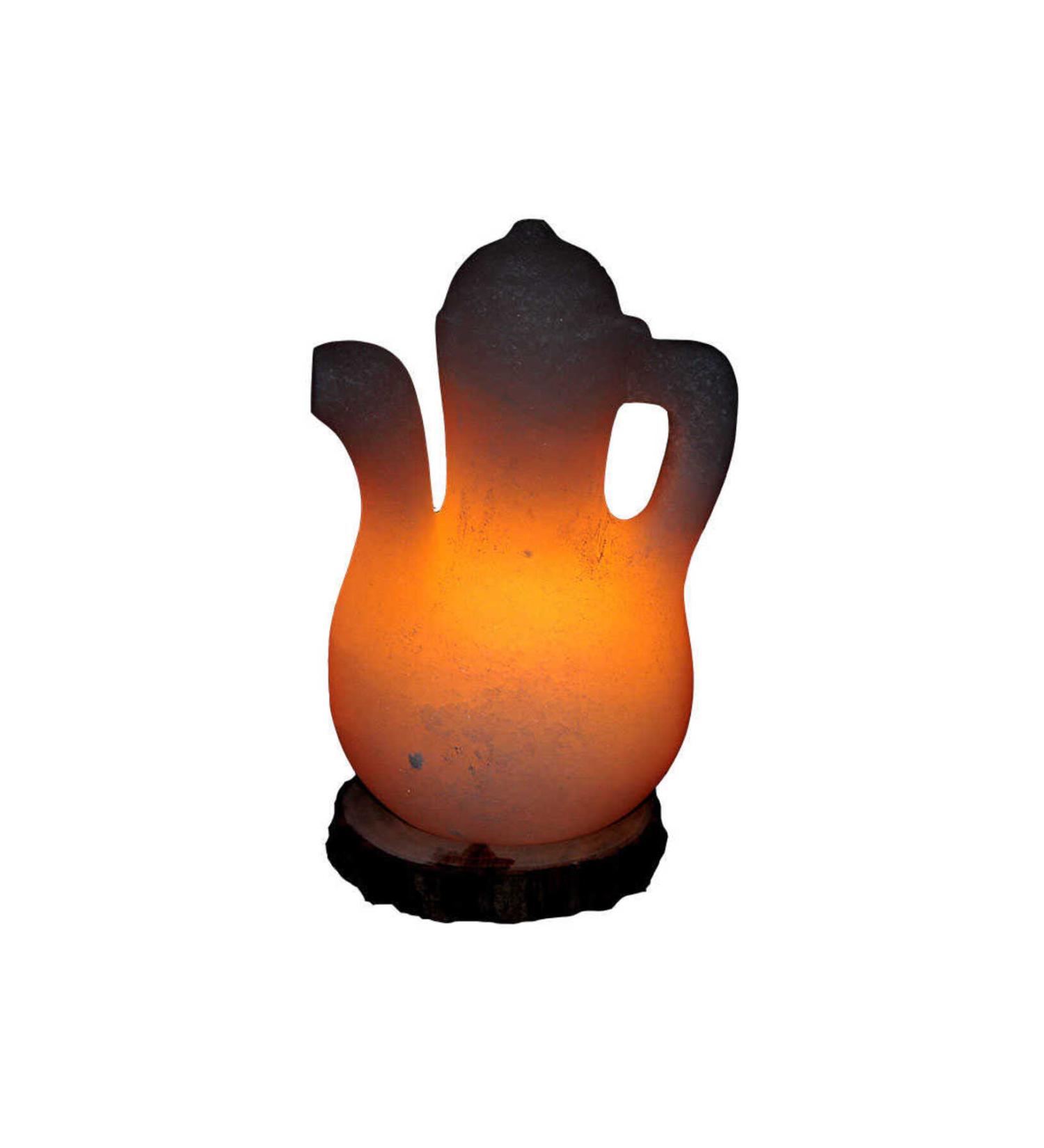 Aphrodite Pitcher Shaped Natural Rock Salt Lamp ank r Wired Bulb White 5-7 Kg