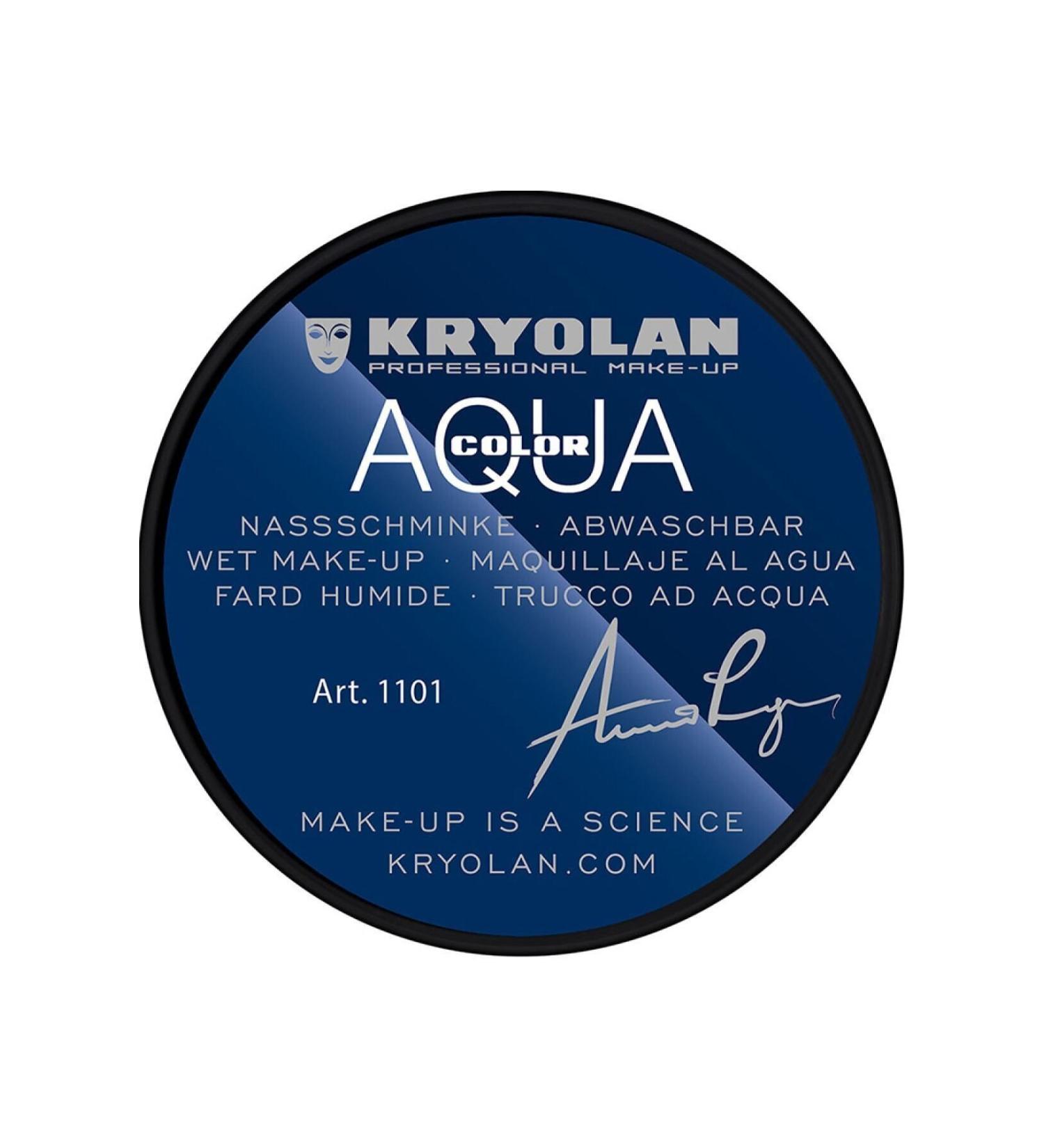 Kryolan Aquacolor Water Based Small Size 8 ml 01101 Deep Black