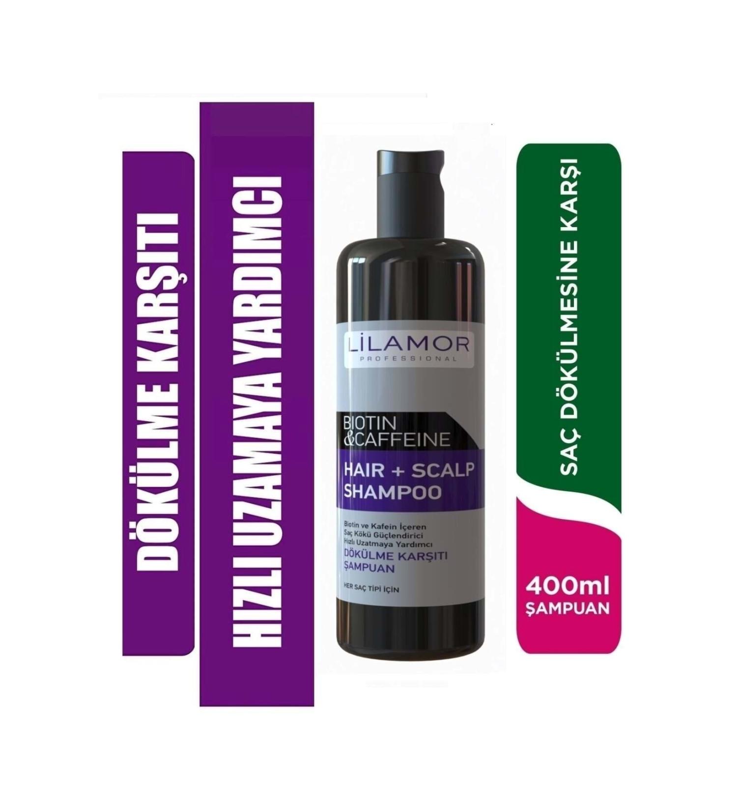 Lilamor Biotin And Caffeine Anti-Hair Loss Shampoo 400 ml