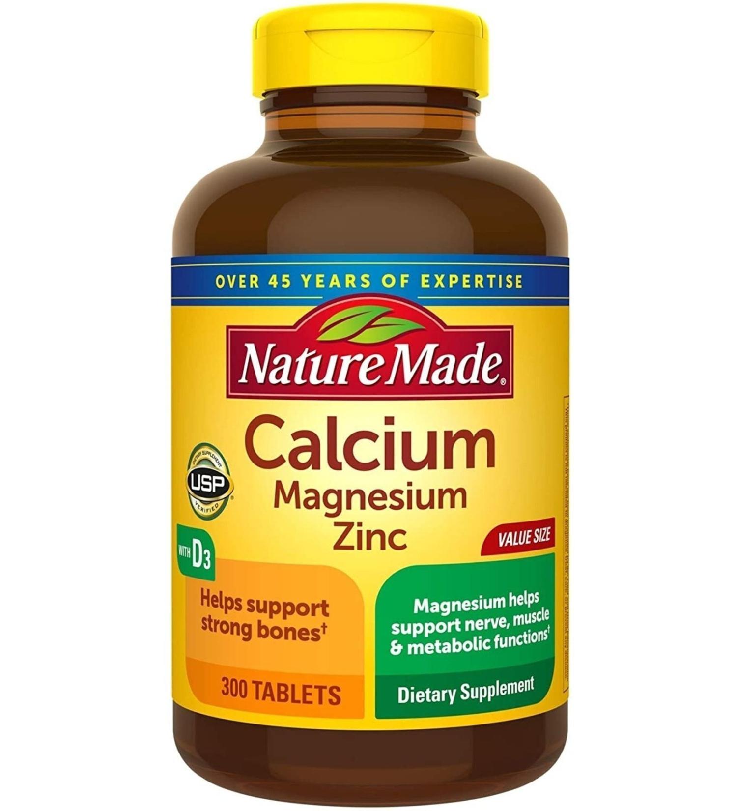 Nature Made Calcium Magnesium Zinc With Vitamin D3 300 Tablets