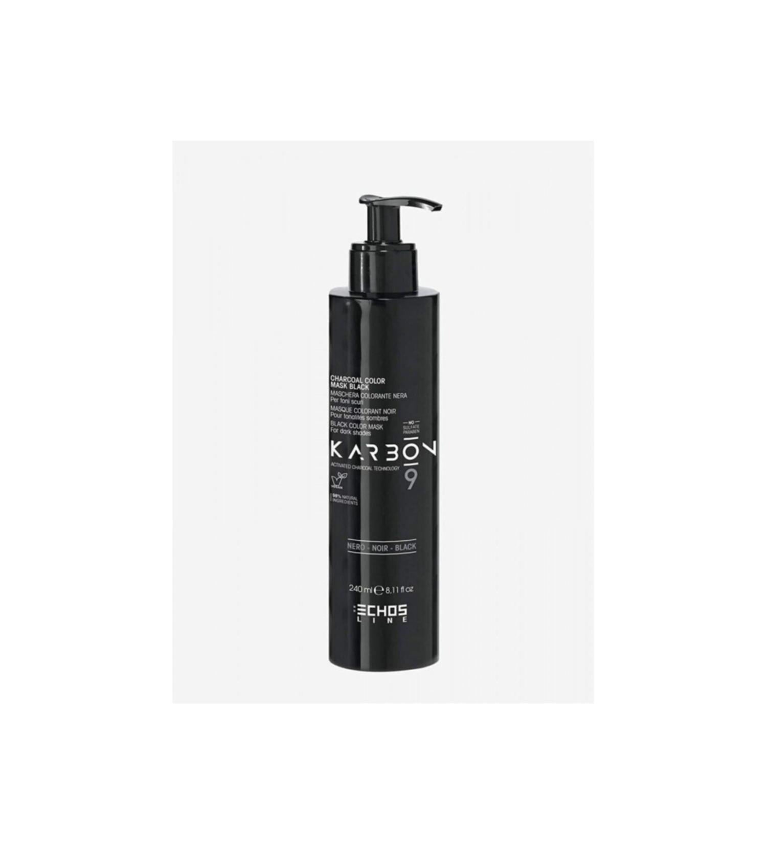 Echosline Carbon 9 Charcoal Color Black 240 ml - Black Color Mask for Dark Tones
