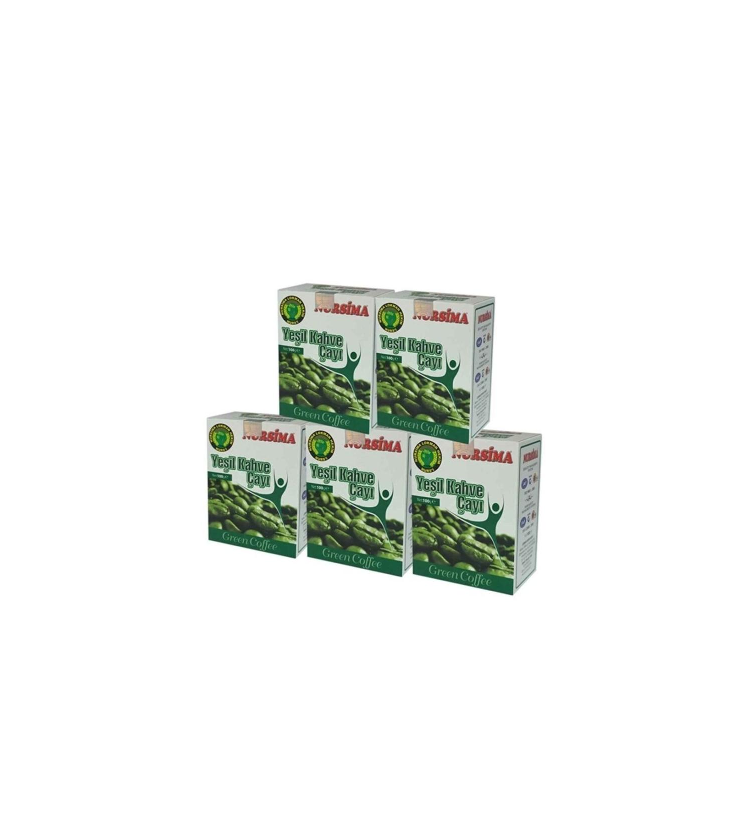 Nursima Findit 5-Piece Set Green Coffee Tea 40 Filter Bags (5 X 40 Filter Bags)