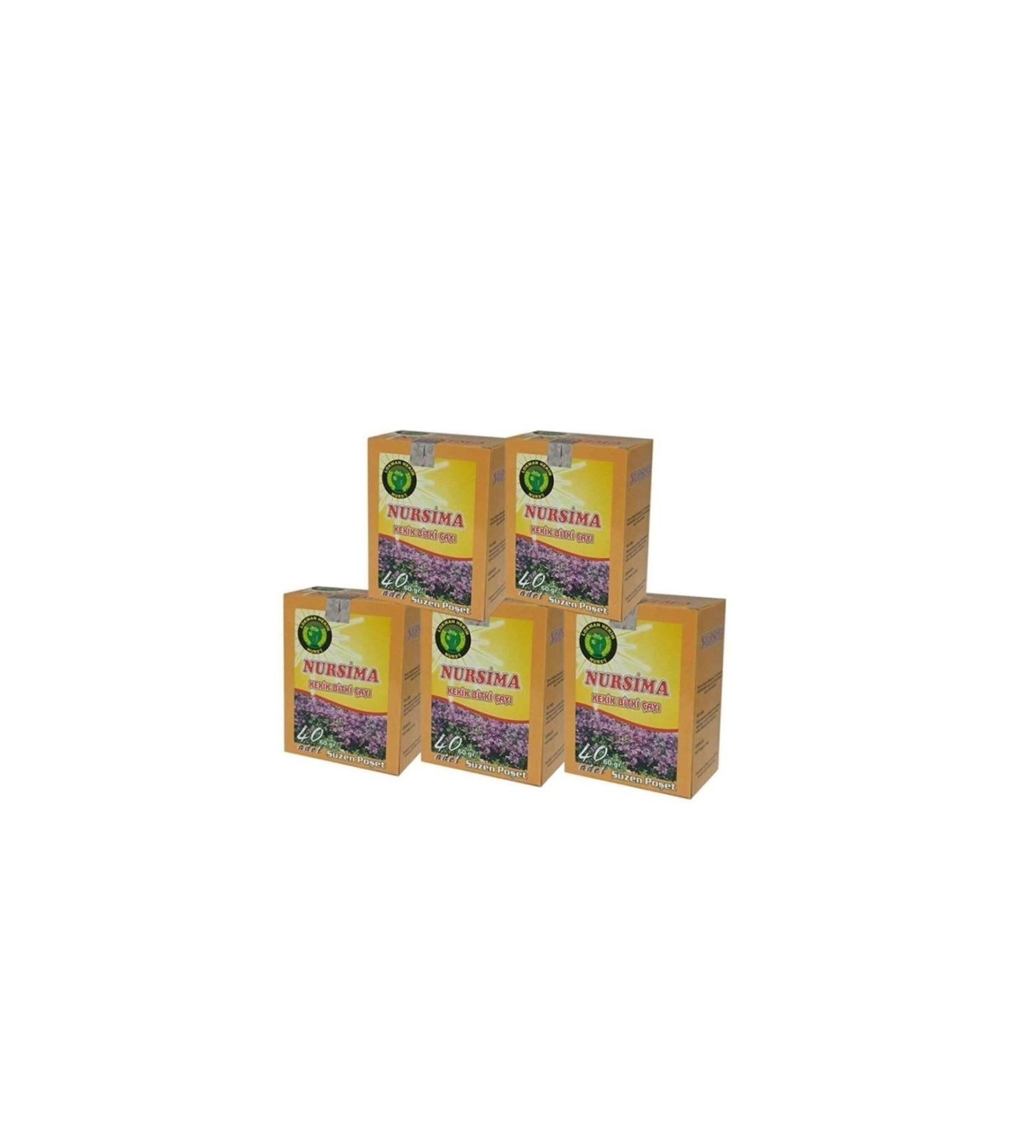 Nursima Findit 5-Piece Set Thyme Herbal Tea 40-Piece Suzen Bags (5 X 40 SUZEN BAGS)