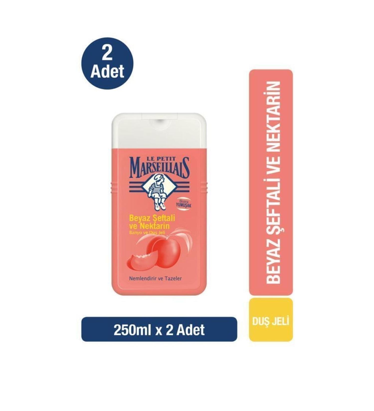 Le Petit Marseillais White Peach And Nectarine Shower Gel 250 ml X 2 Pcs