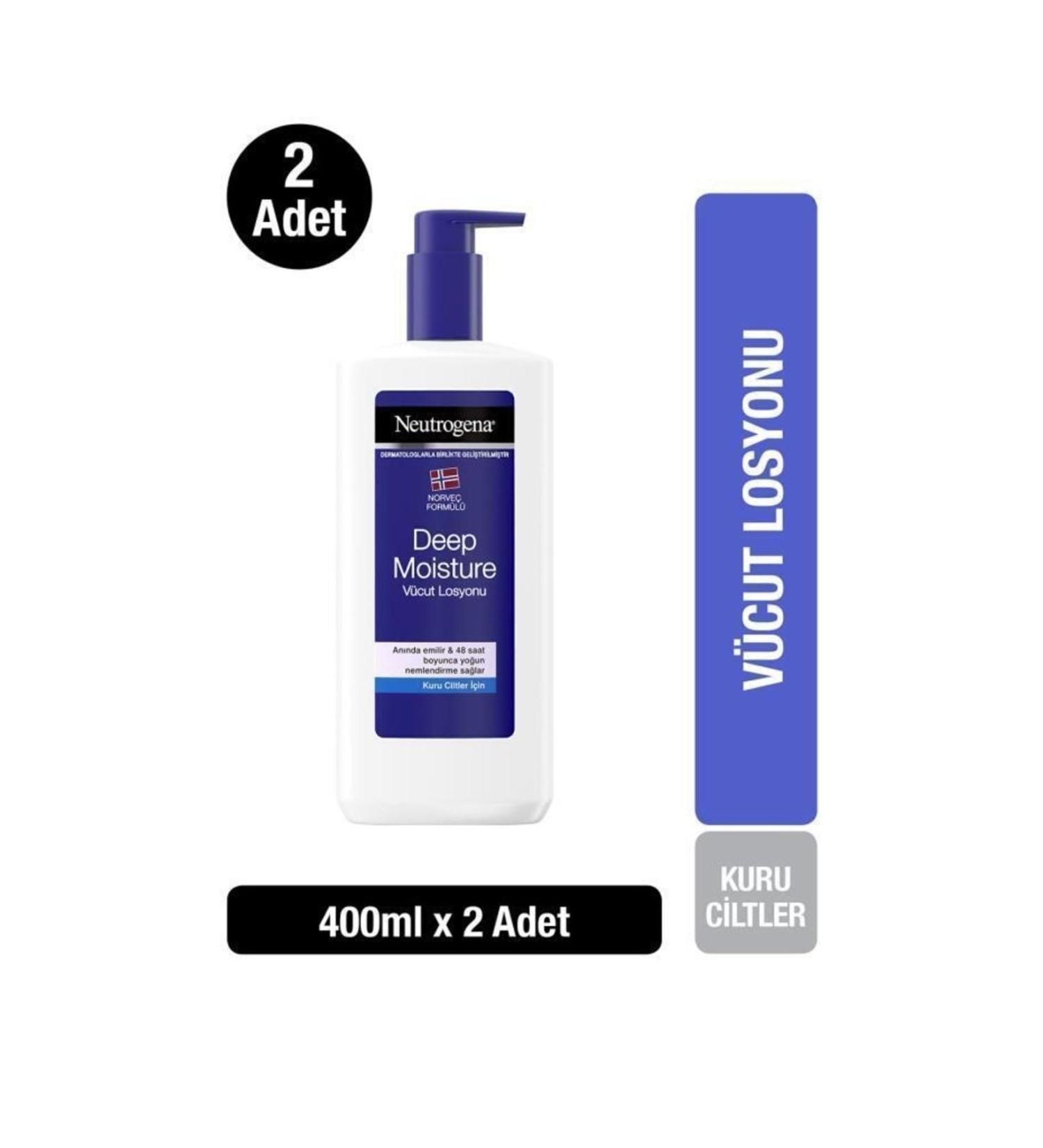 Neutrogena Deep Moisture Body Lotion Perfumed 400 ml X 2 Pcs