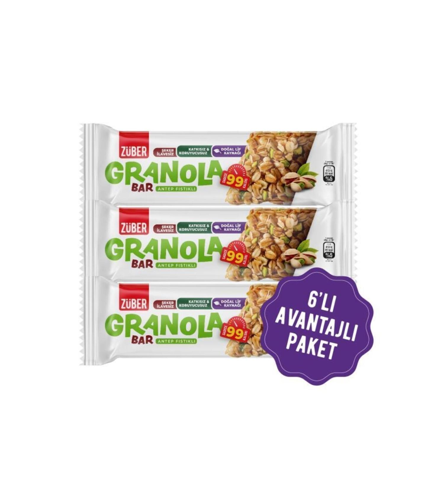 Z ber Granola Bar with Pistachio 25g X 6 Pieces
