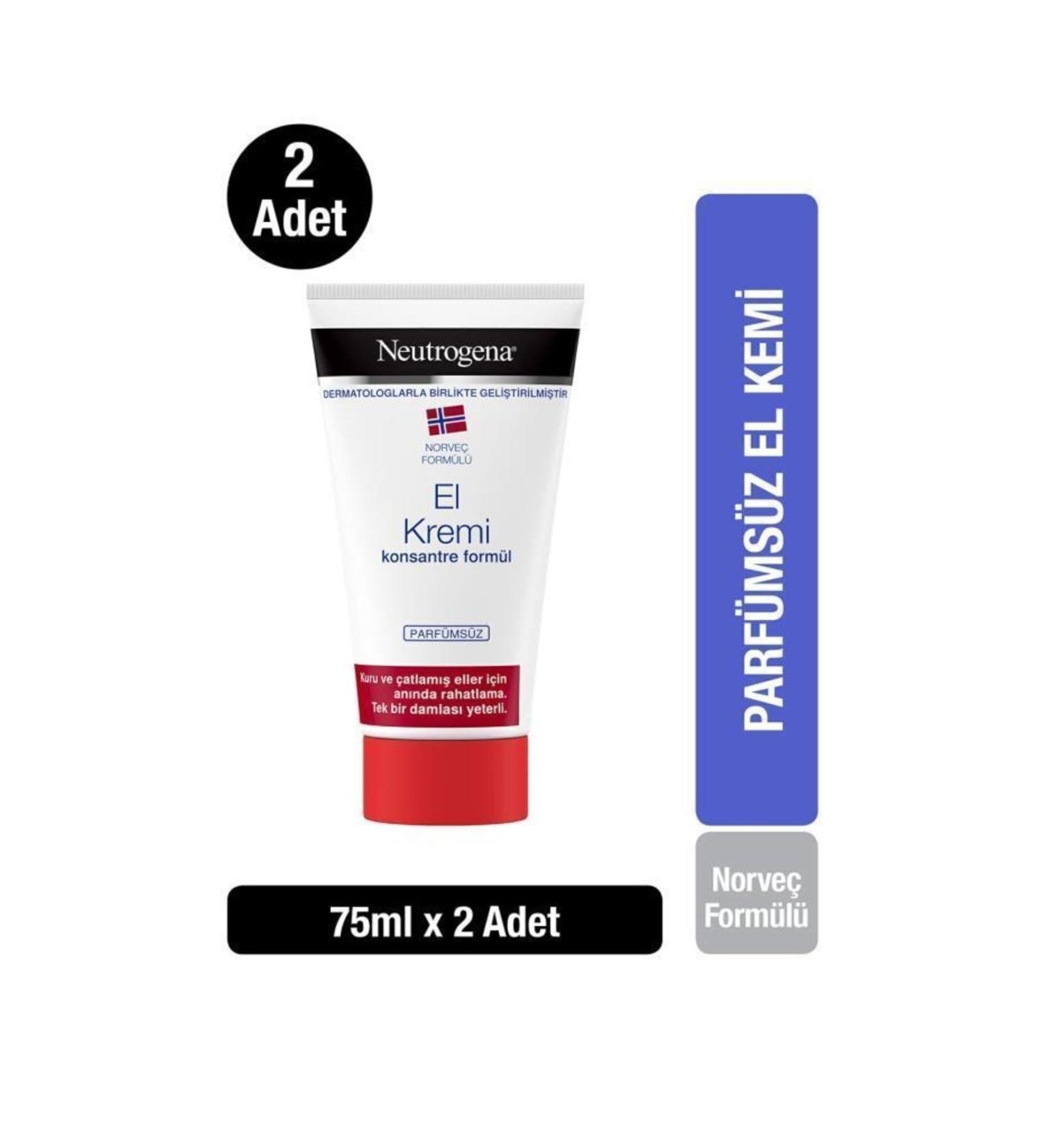 Neutrogena Norwegian Formula Hand Cream Unscented 75 ml X 2 Pcs