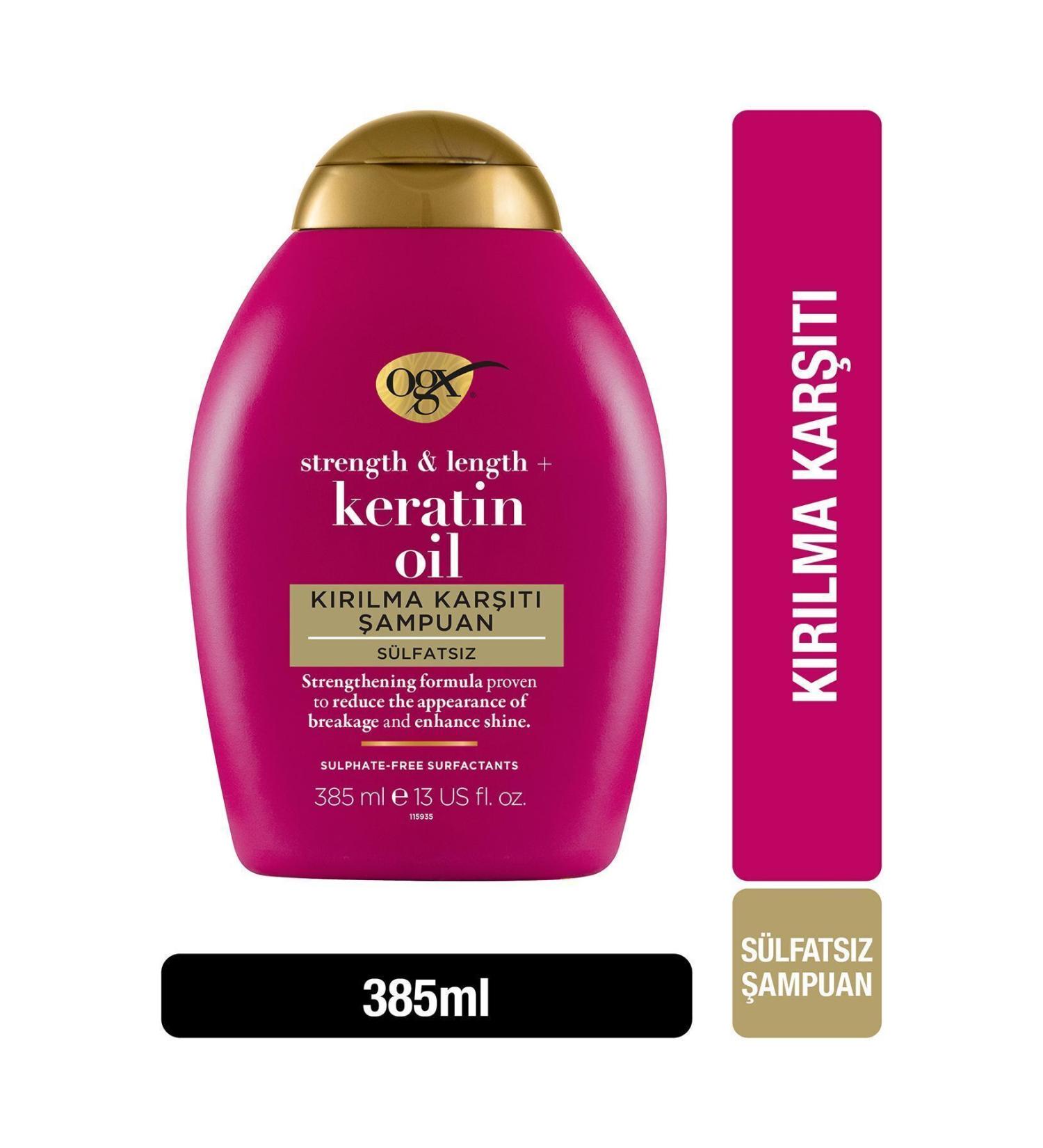 OGX Anti-Breakage Keratin Oil Sulfate-Free Shampoo 385 ml - Buy Online on GoSupps.com