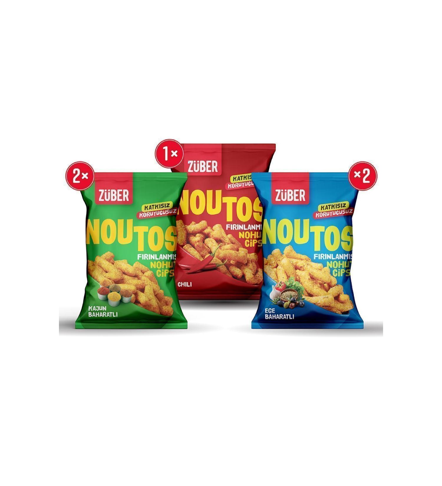 Z ber Noutos Chickpea Chips Introduction Pack 55g x 5 pieces - Buy Online on GoSupps.com