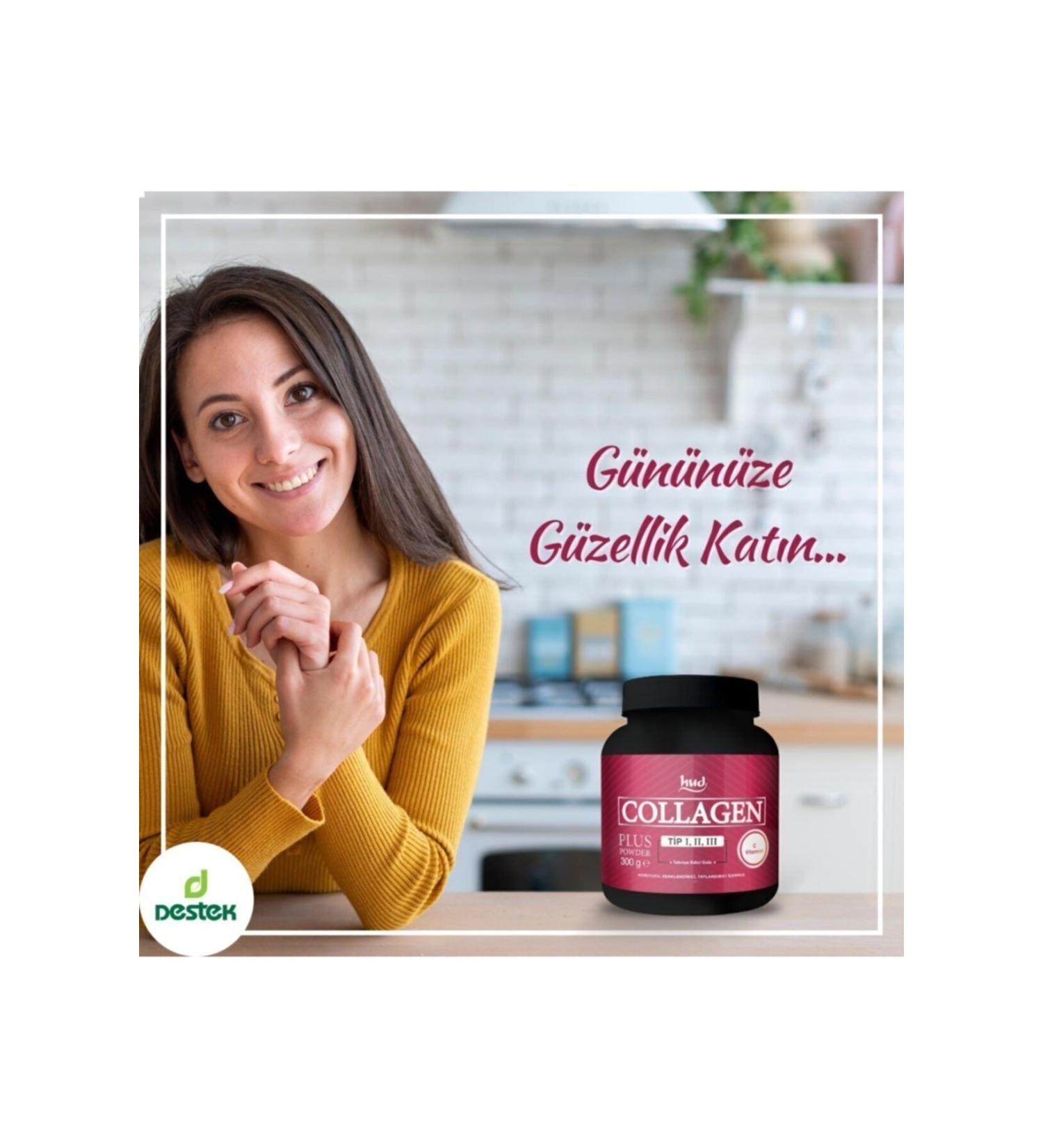 AktarPazar m Destek Collagen Plus Powder 300 G - Powder Collagen (30 Day Portion)