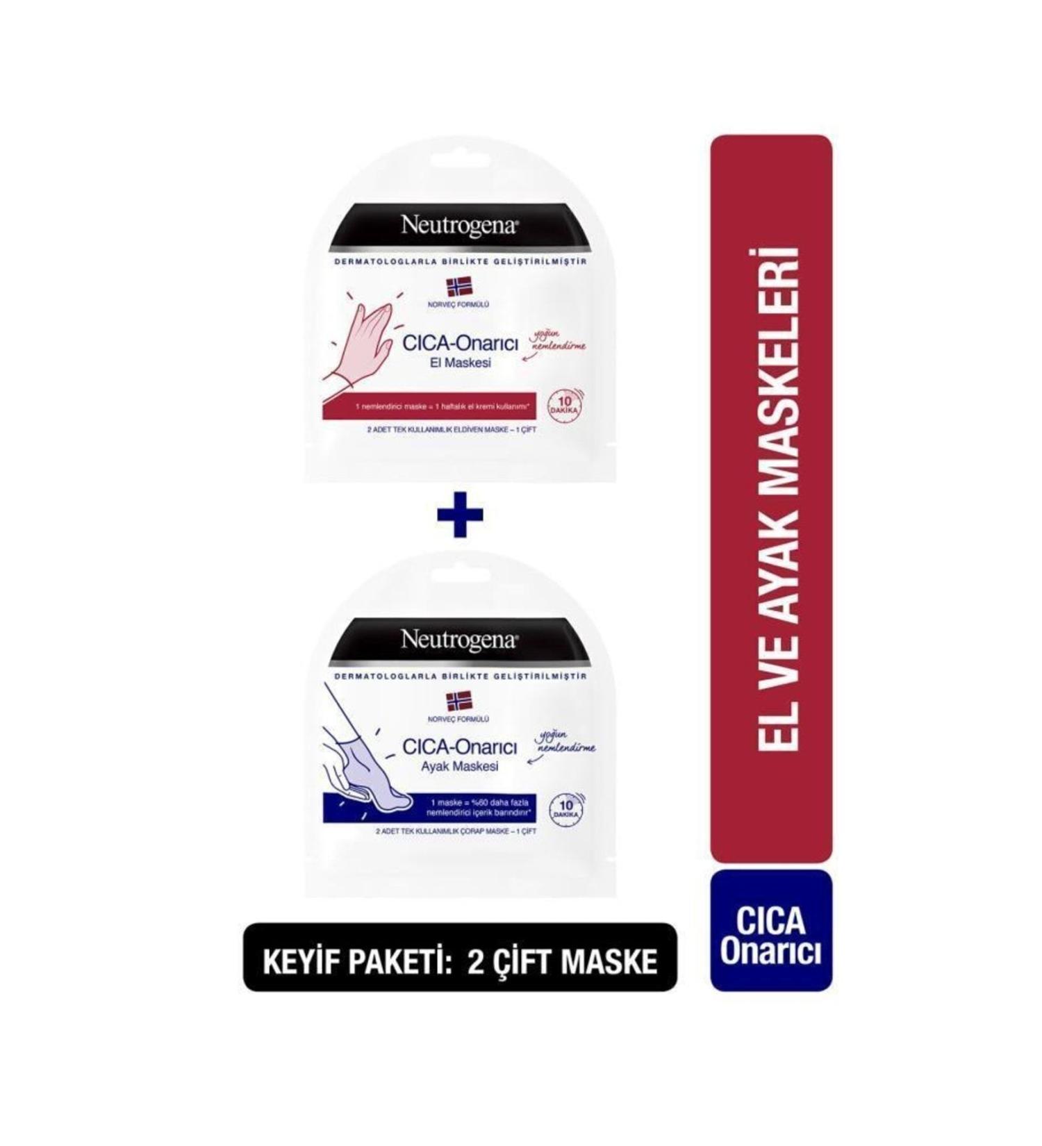 Neutrogena Norwegian Formula CICA-Repairing Hand Mask + Foot Mask