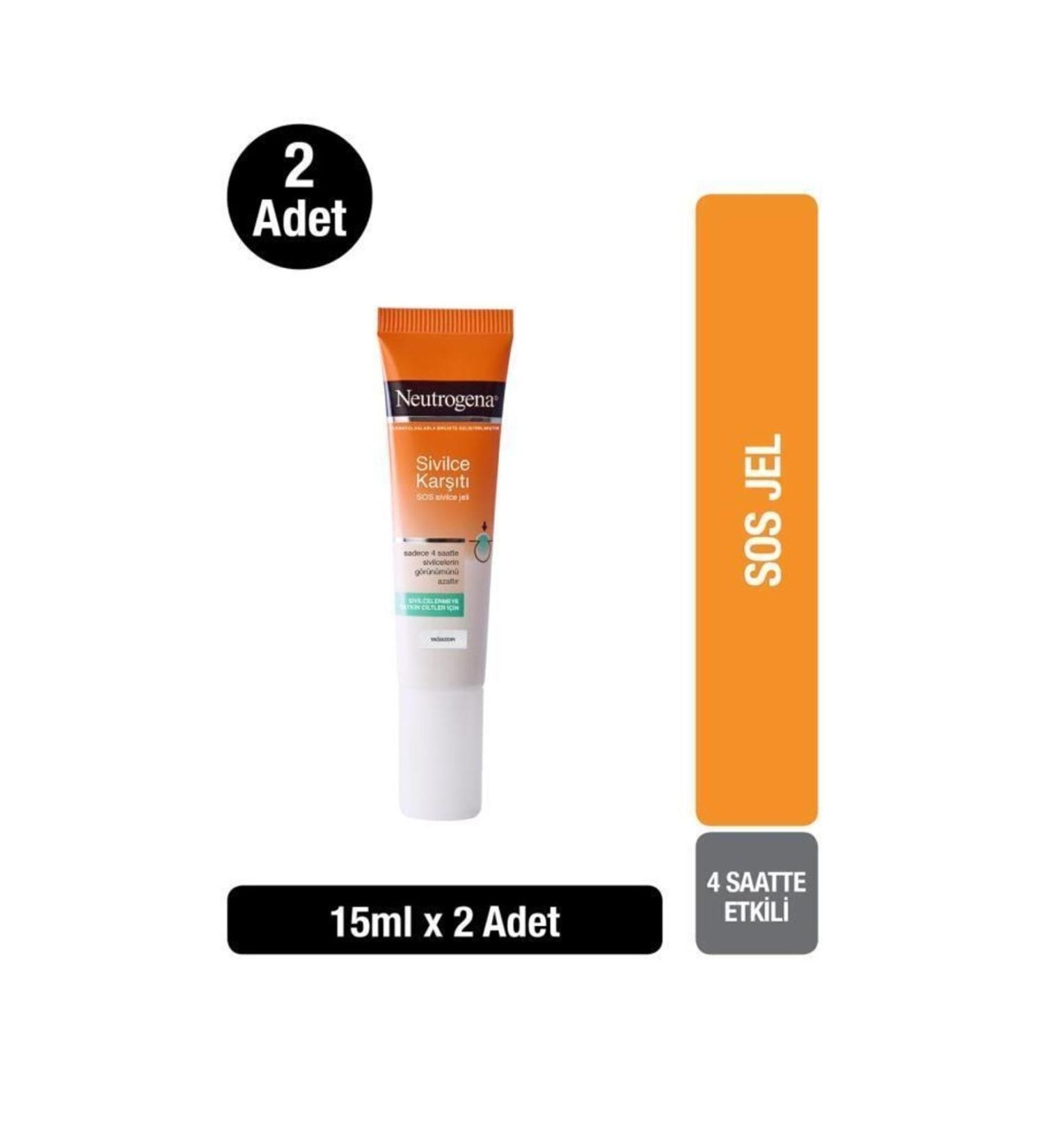 Neutrogena Visibly Clear Anti-Acne Sauce Fast Acting Acne Gel 15ml X2