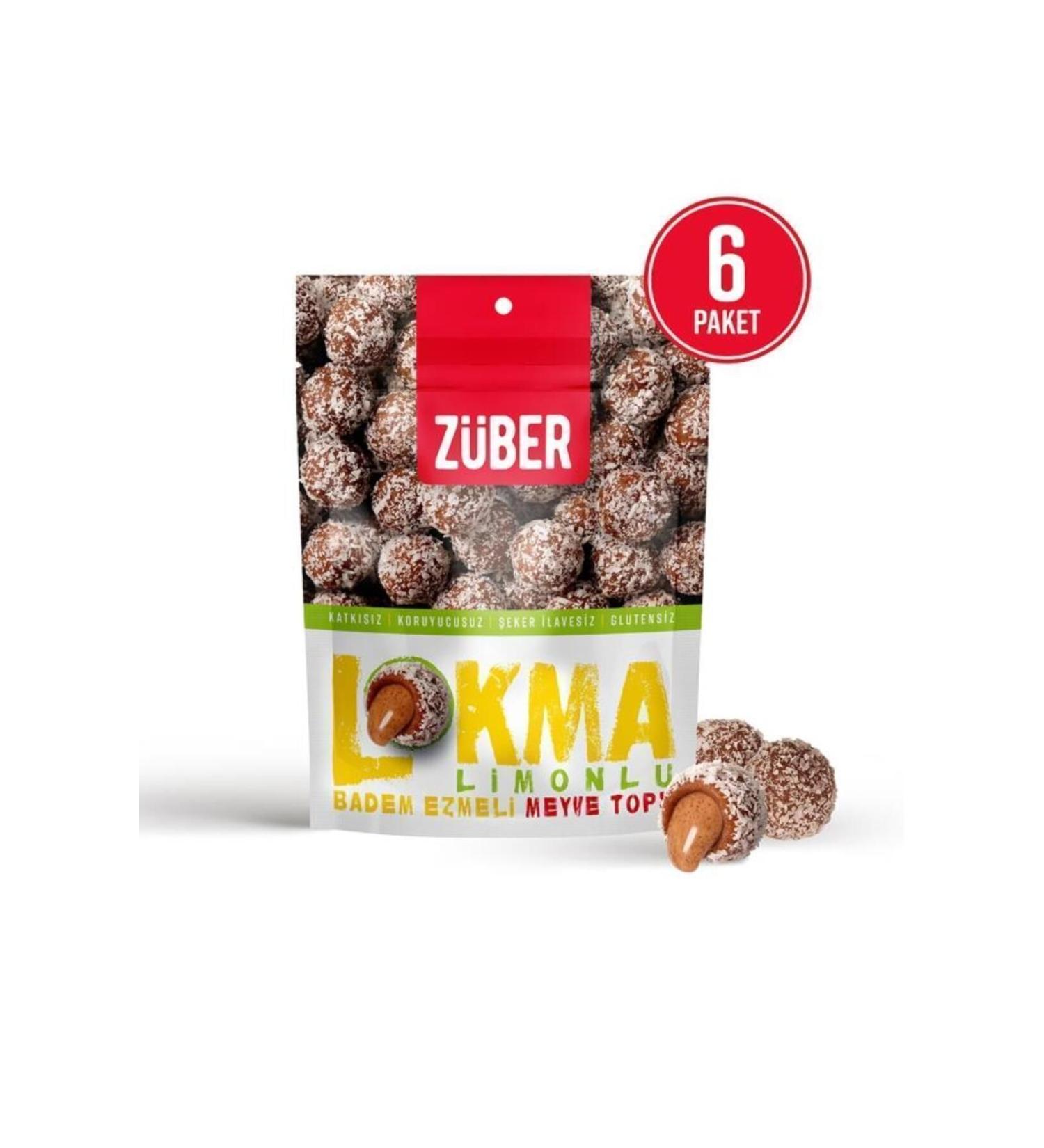 Z ber Lokma Lemon Almond Paste Fruit Ball 96g X 6 Pack - Buy Online on GoSupps.com