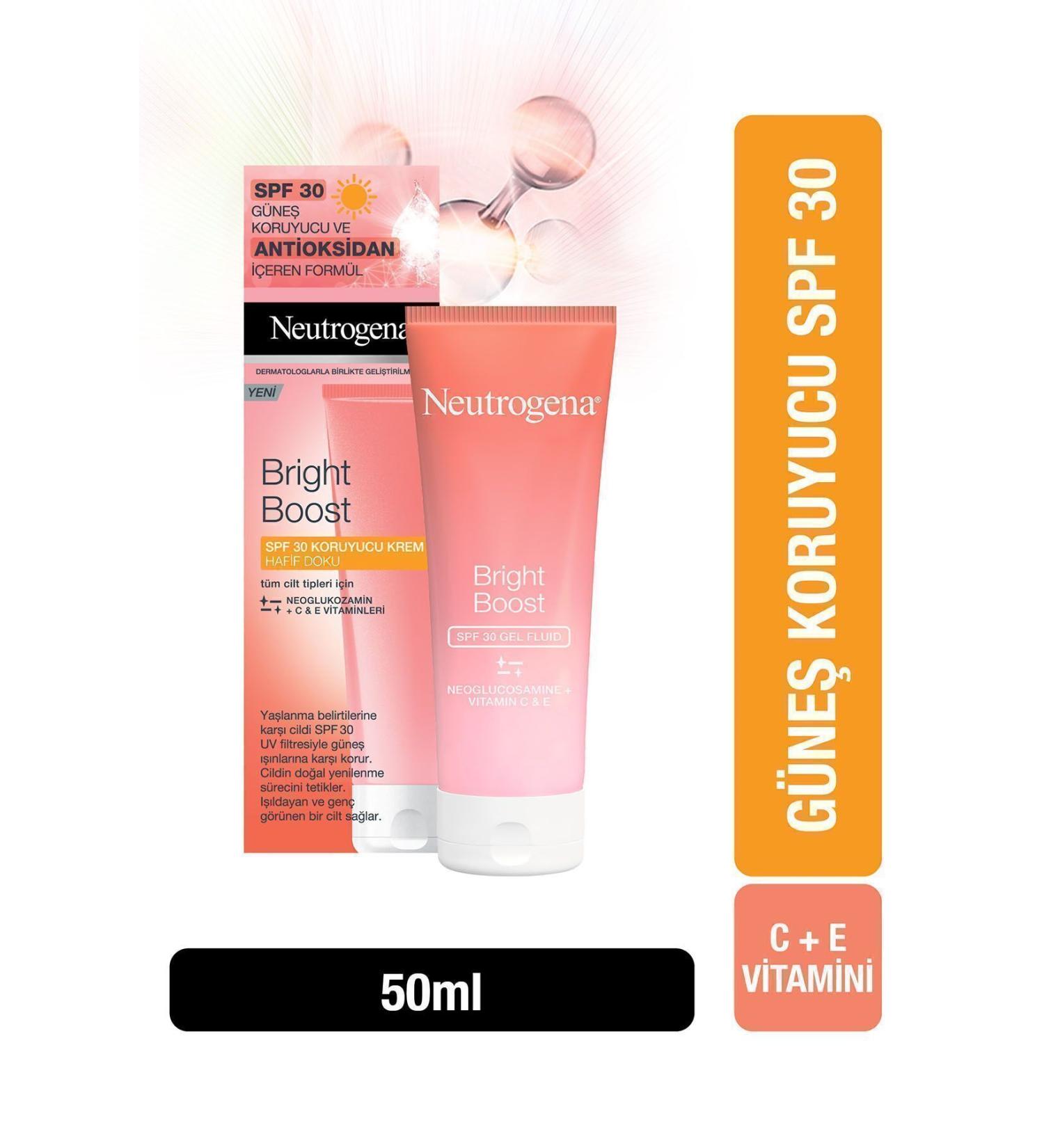 Neutrogena Bright Boost Spf 30 Protective Cream 50ml