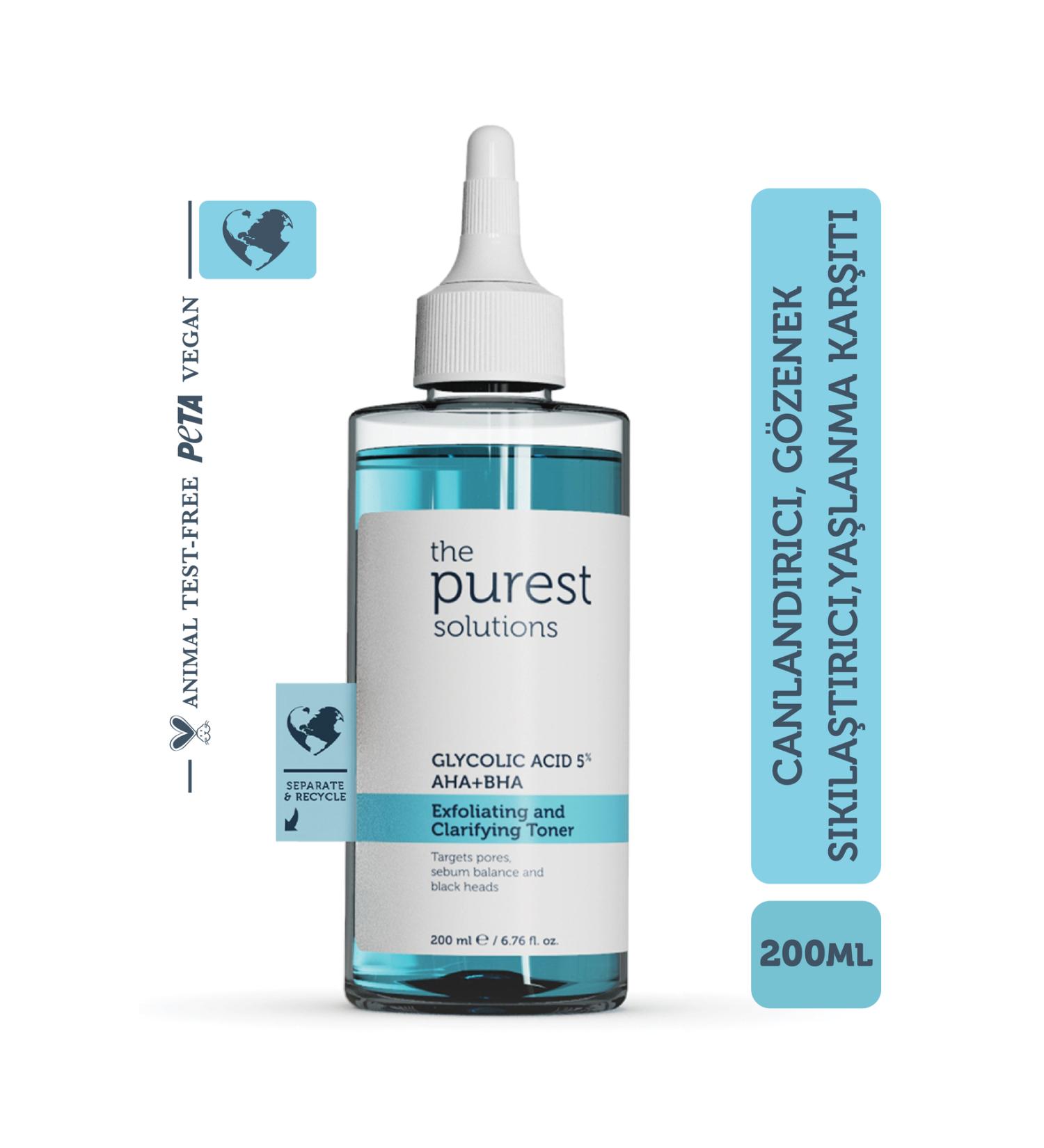 The Purest Solutions Revitalizing and Pore Tightening Glycolic Acid Toner for All Skin Types 200 Ml - Buy Online on GoSupps.com