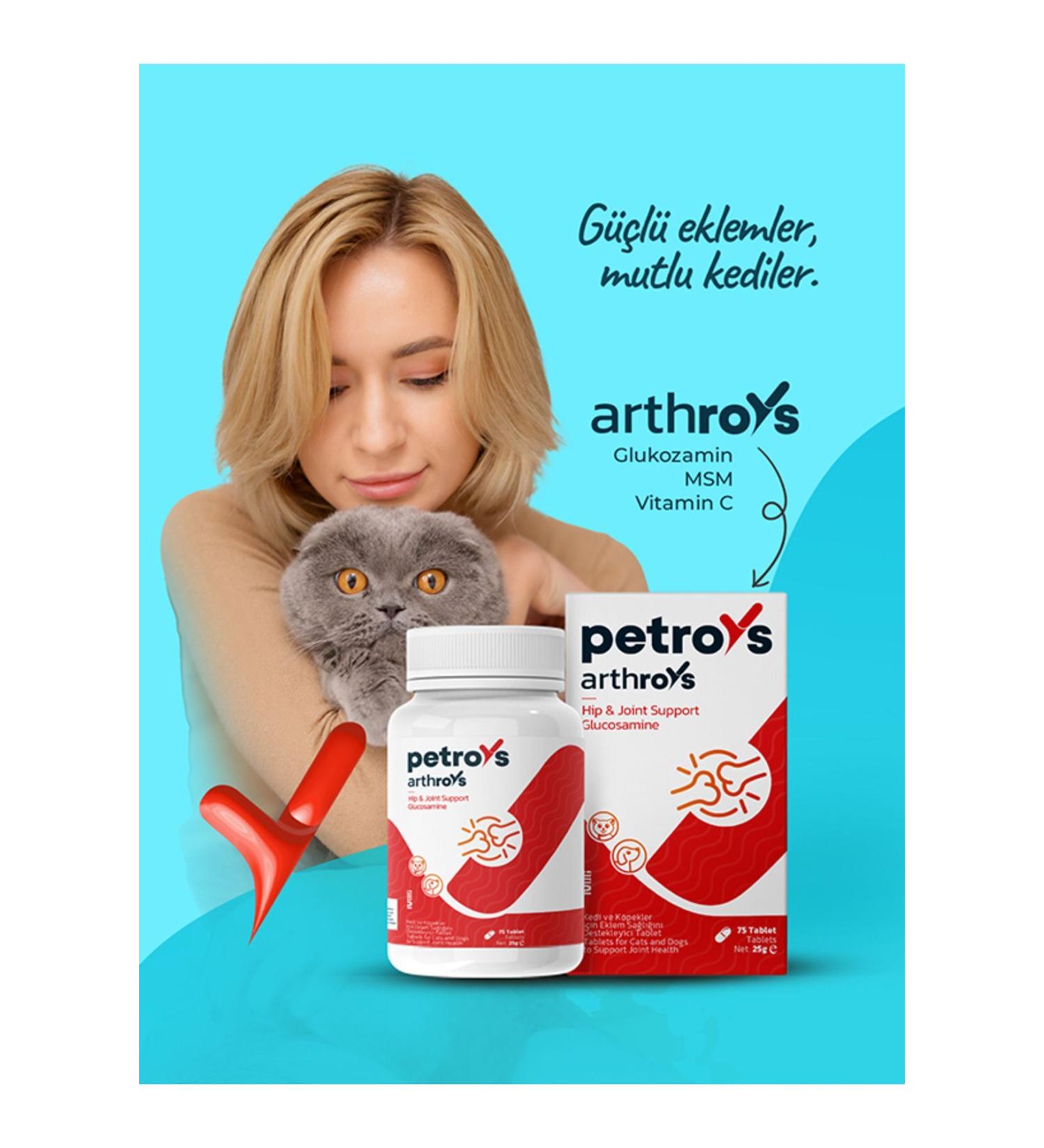 Petroys Arthroys Joint Health Support Tablet for Cats and Dogs - Buy Online on GoSupps.com