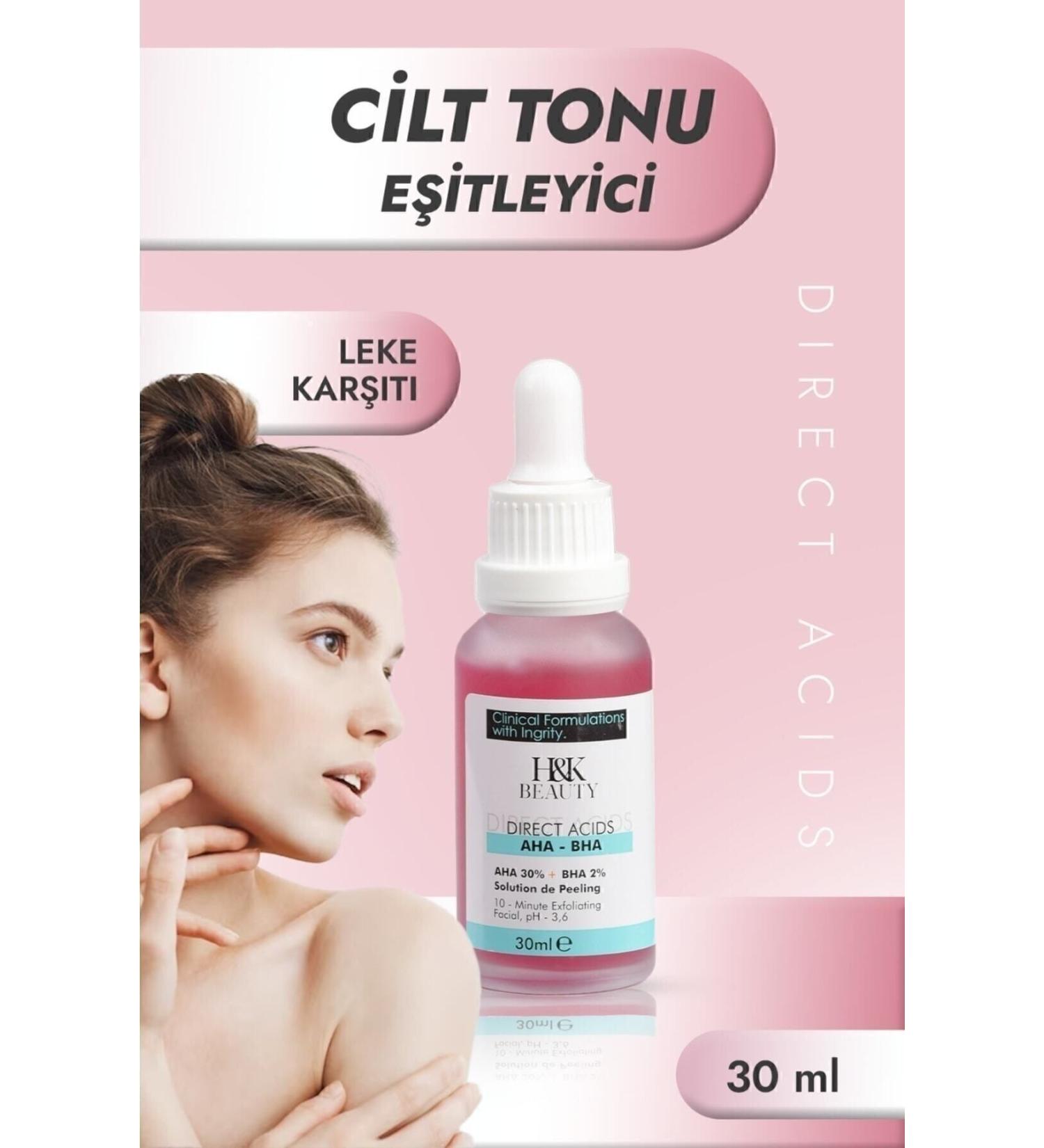 H&K Beauty Revitalizing Skin Tone Equalizer Red Face Peeling Collagen Serum 30ml Aha 30% Bha 2% - Buy Online on GoSupps.com